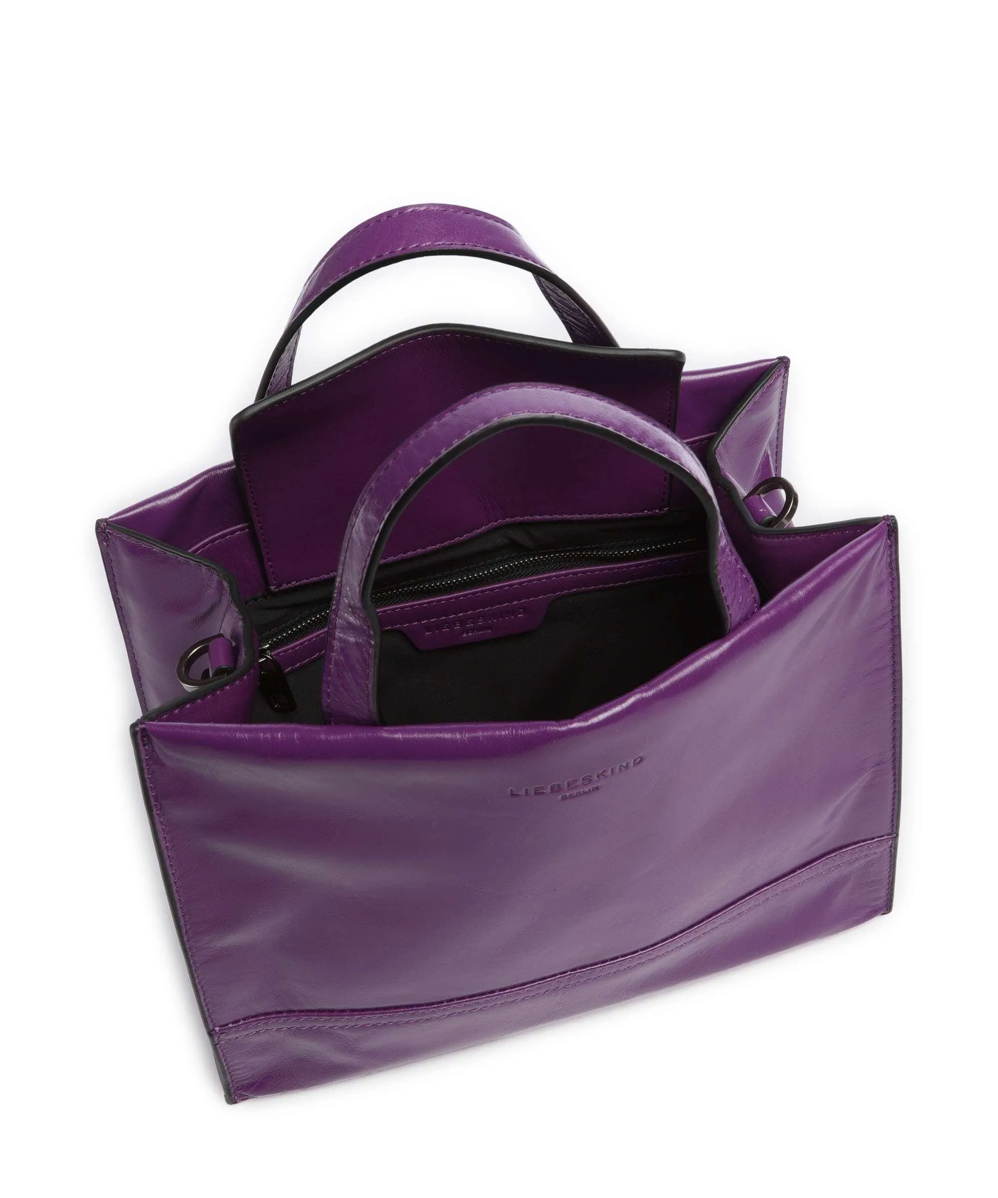  Liebeskind Lou 2 Paper Touch M Borsa a mano pelle mora  