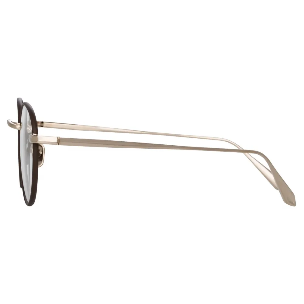 Linda Farrow - Occhiali da Vista Anton Oval in Oro Chiaro Marrone - LFL1230C4OPT - Linda Farrow Eyewear
