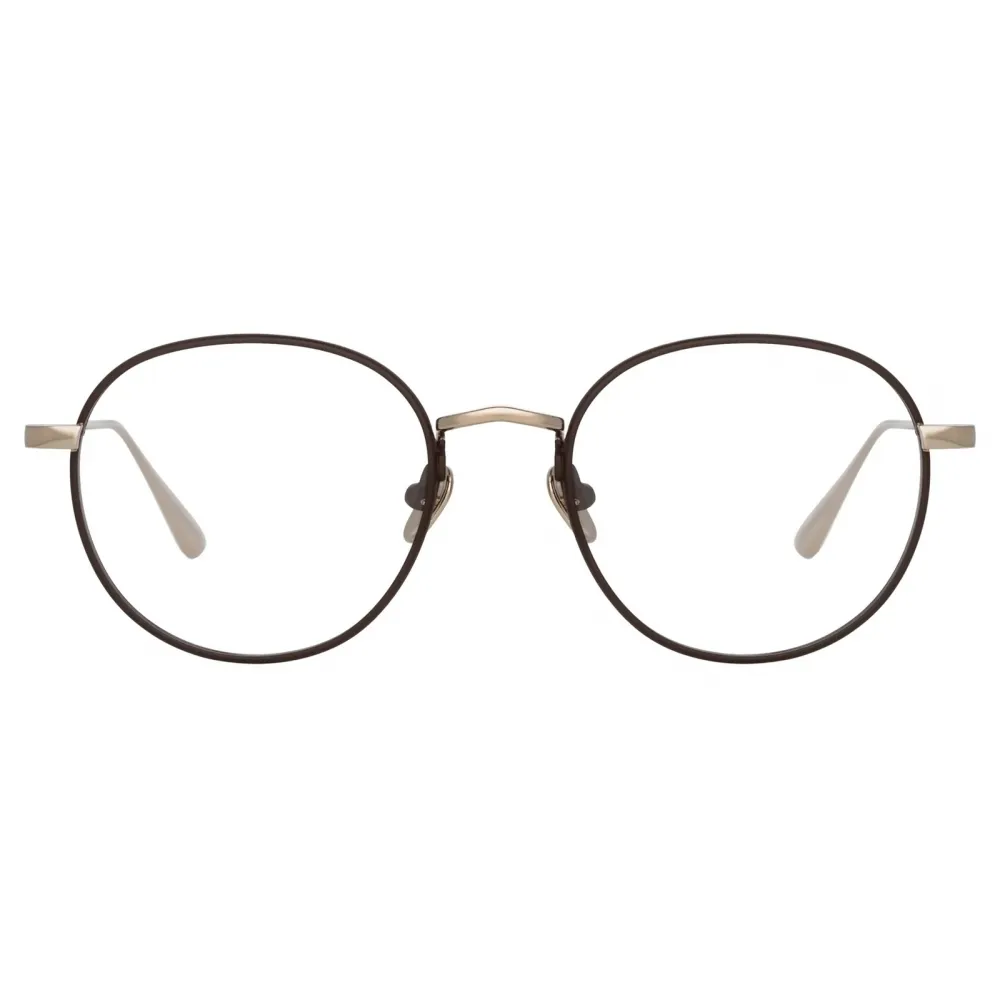 Linda Farrow - Occhiali da Vista Anton Oval in Oro Chiaro Marrone - LFL1230C4OPT - Linda Farrow Eyewear