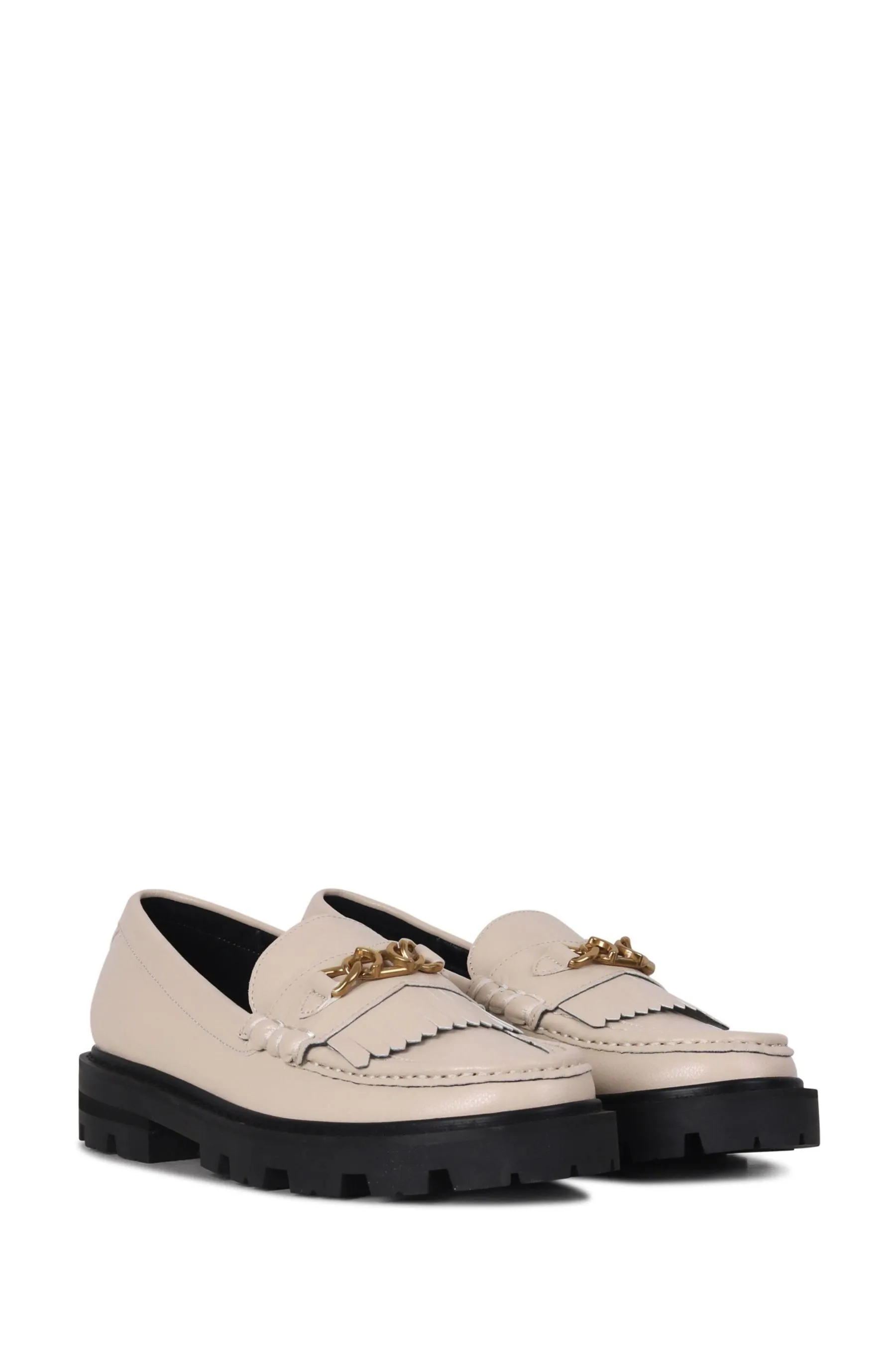 Linzi Remy - Mocassini con frange e catena Oro    