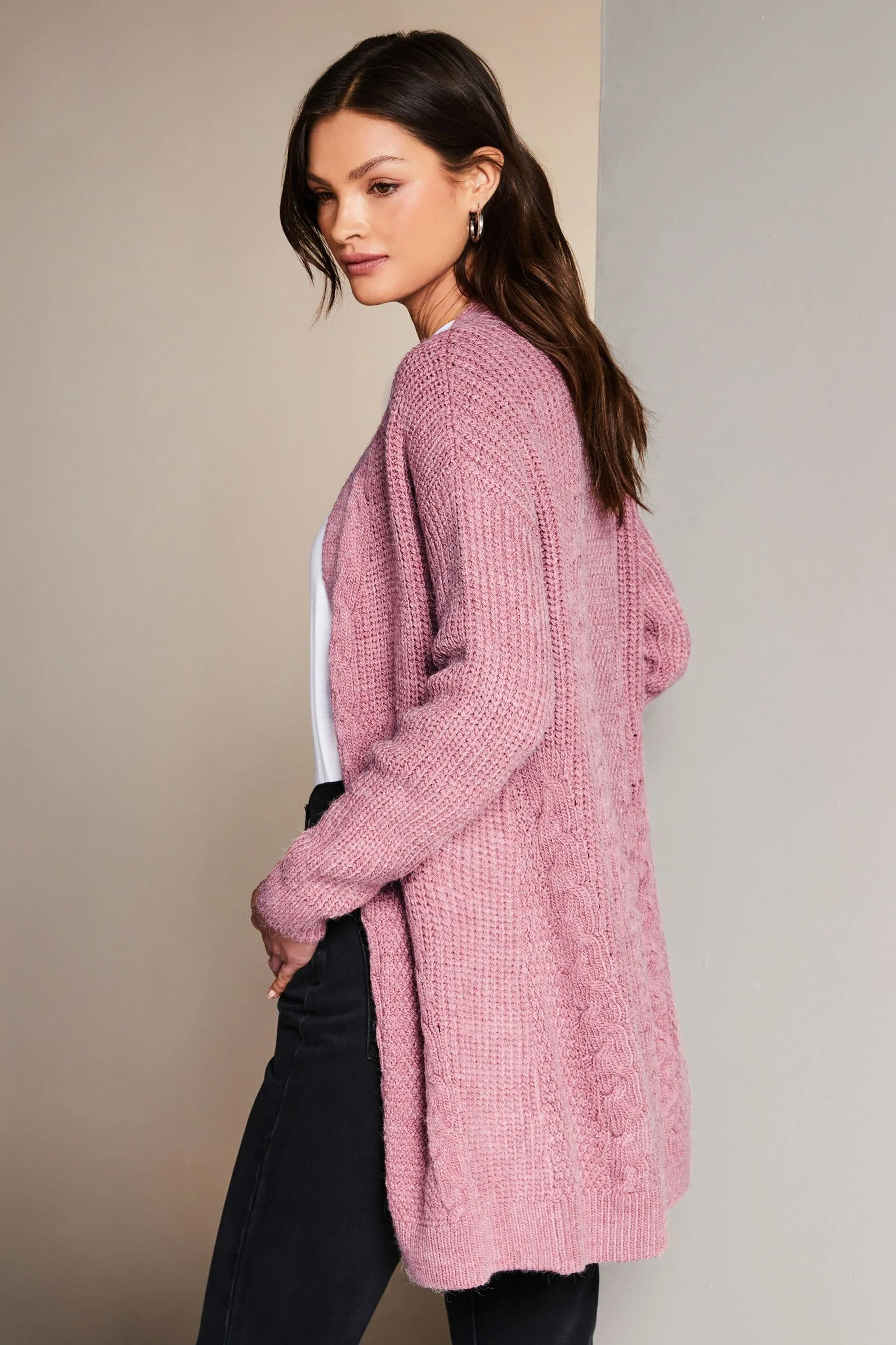 Lipsy - Cardigan lavorato a trecce miste    