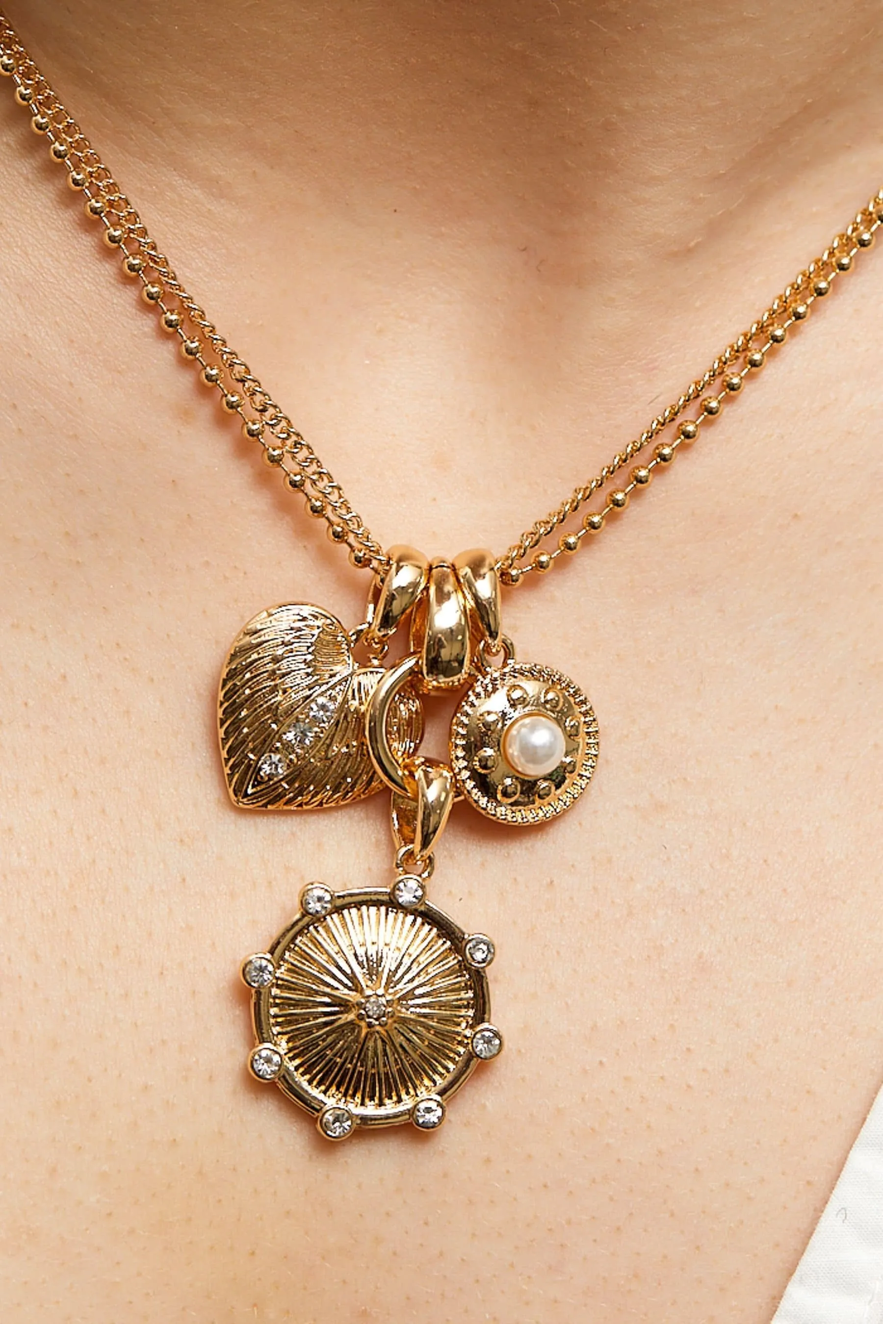 Lipsy Jewellery - Collana regalo con ciondolo a moneta