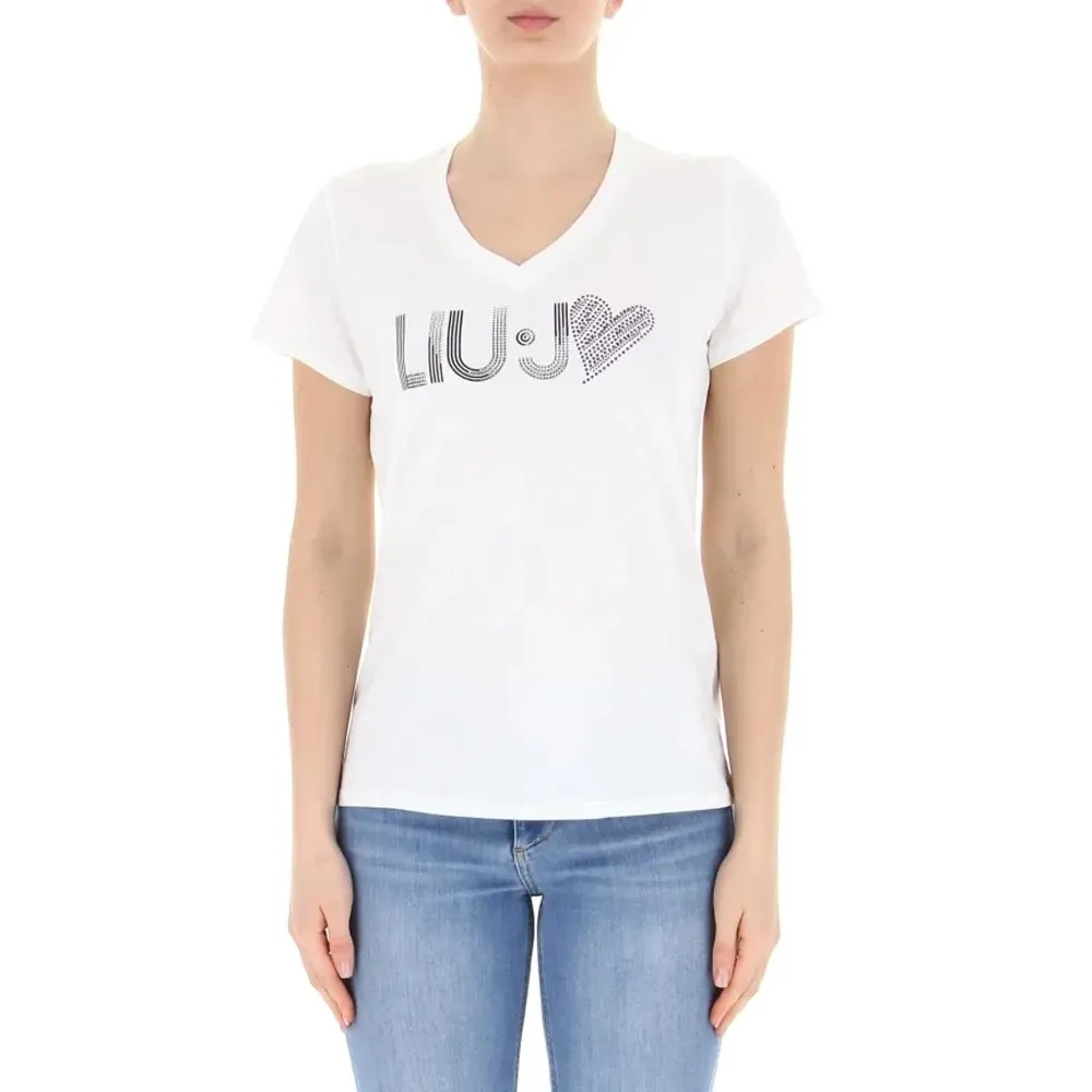 Liu Jo t shirt donna TA4137 J6040 R9122 Light Ivory Heart