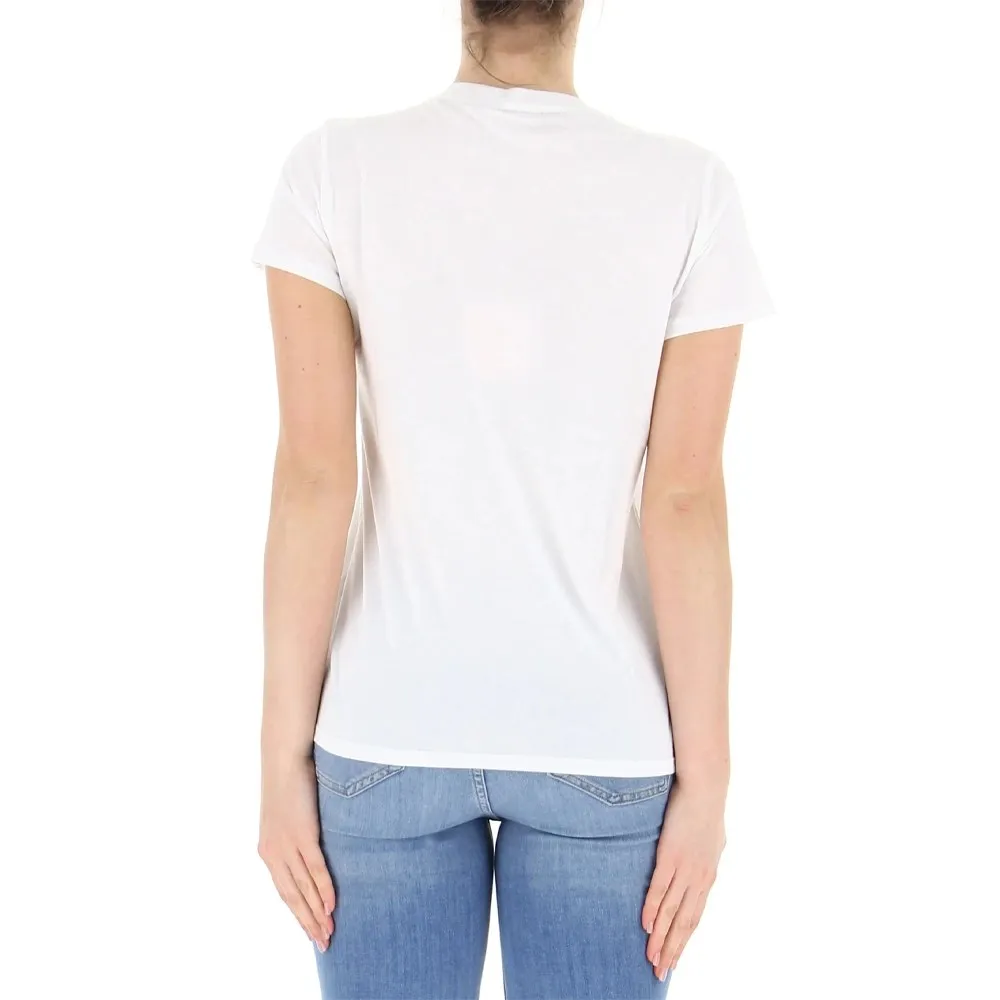 Liu Jo t shirt donna TA4137 J6040 R9122 Light Ivory Heart
