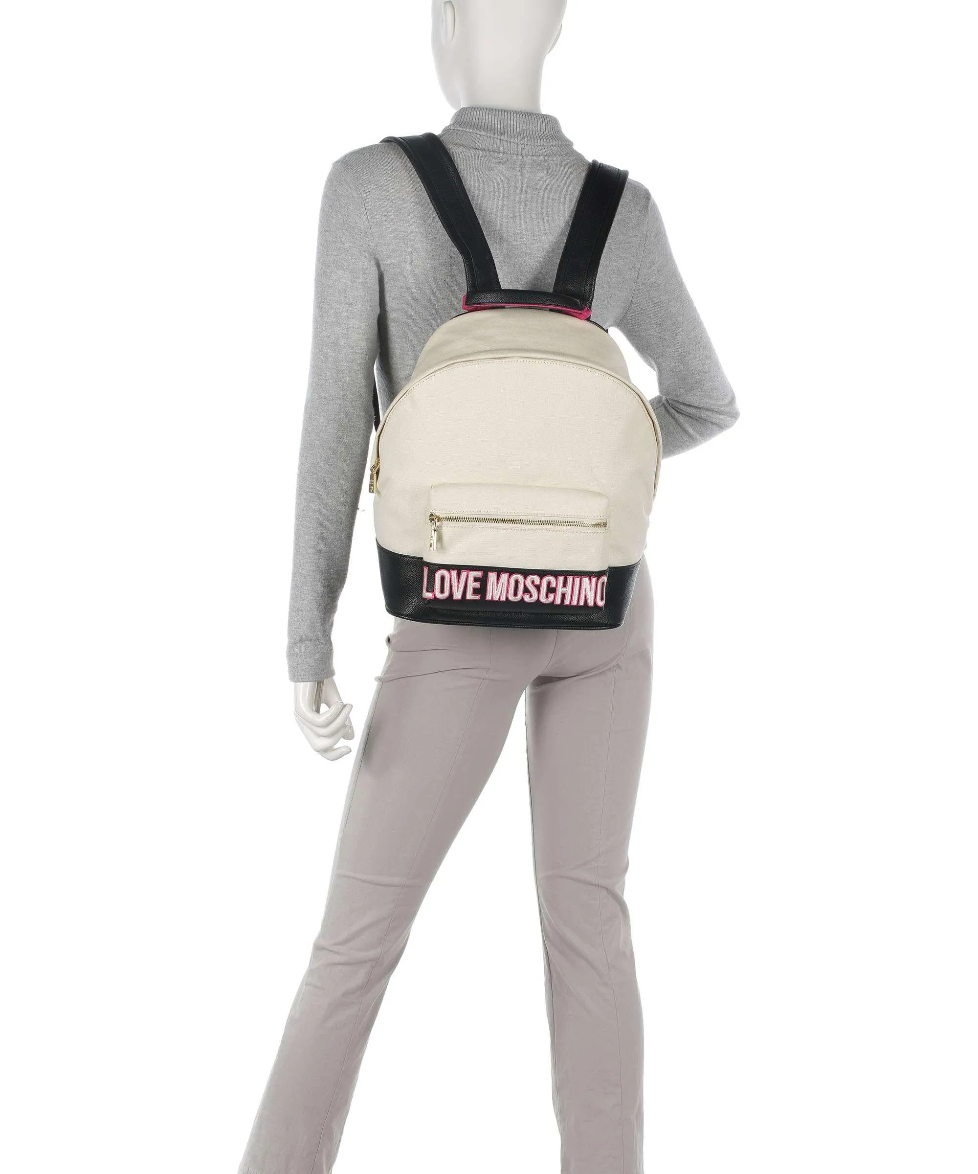  Love Moschino Free-Time Zaino cotone beige  