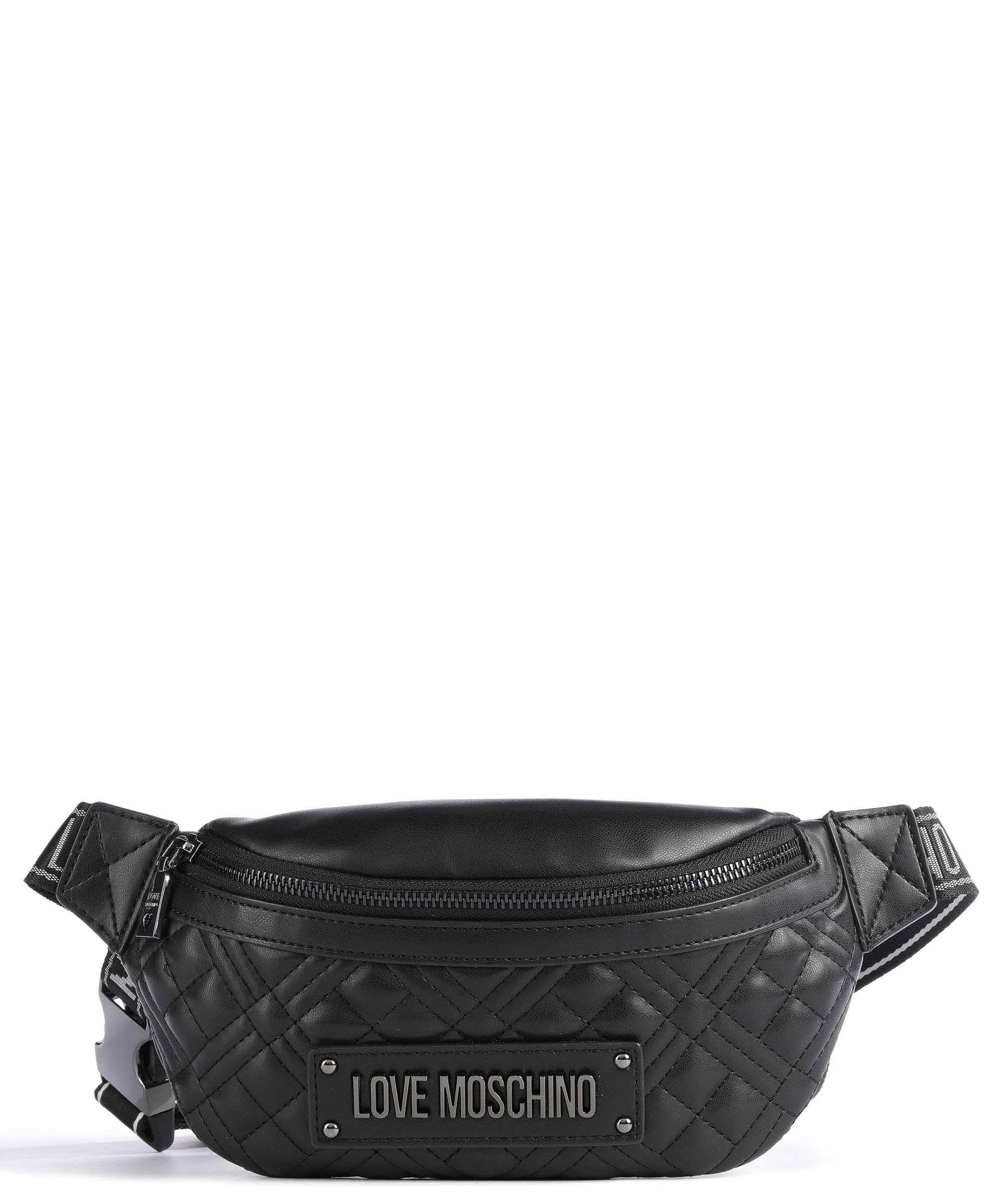  Love Moschino Quilted Marsupio pelle sintetica nero  
