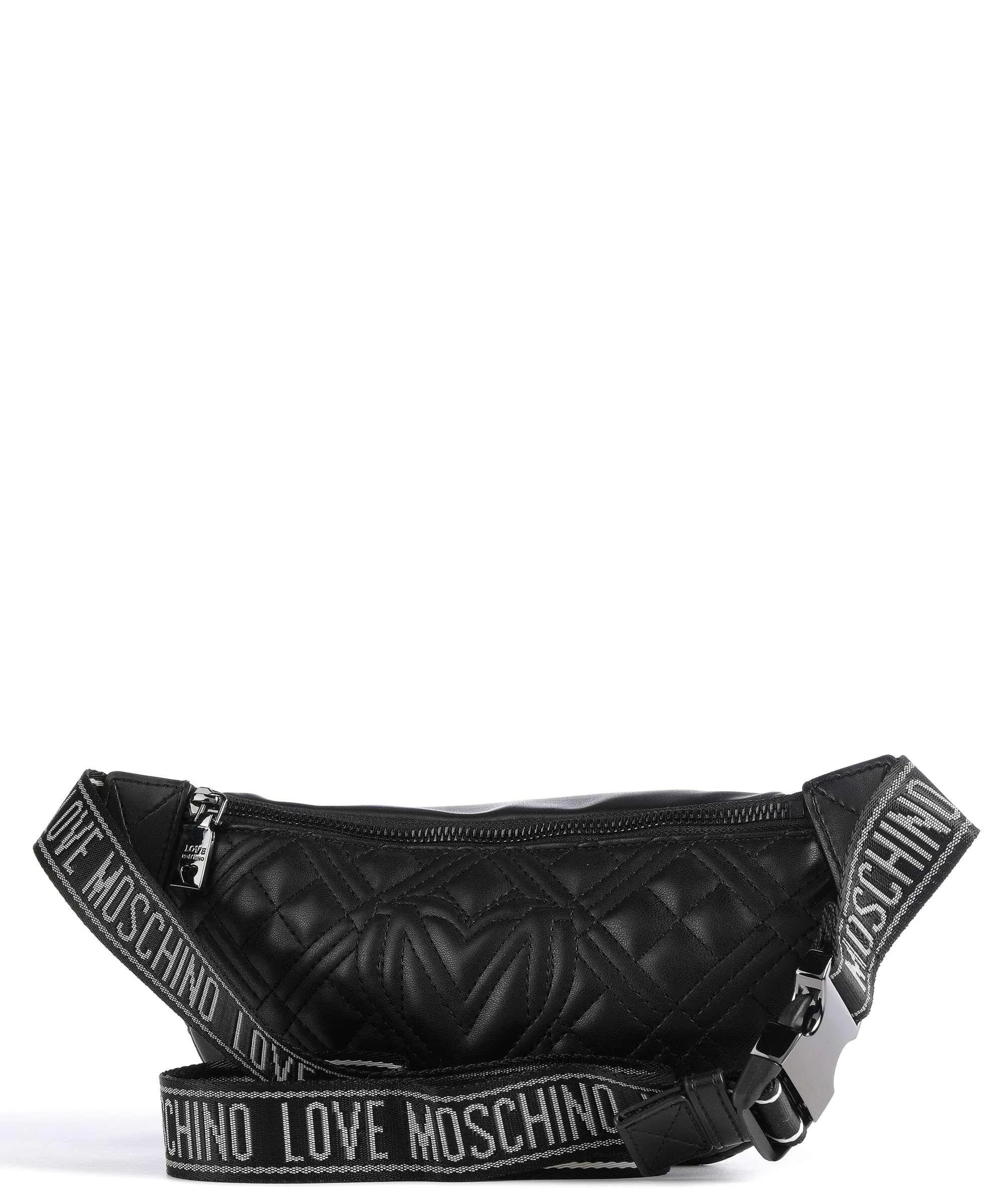  Love Moschino Quilted Marsupio pelle sintetica nero  