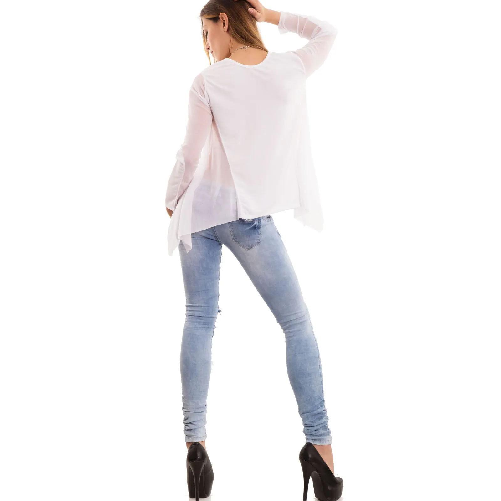 Maglia donna velata punte CC-1317