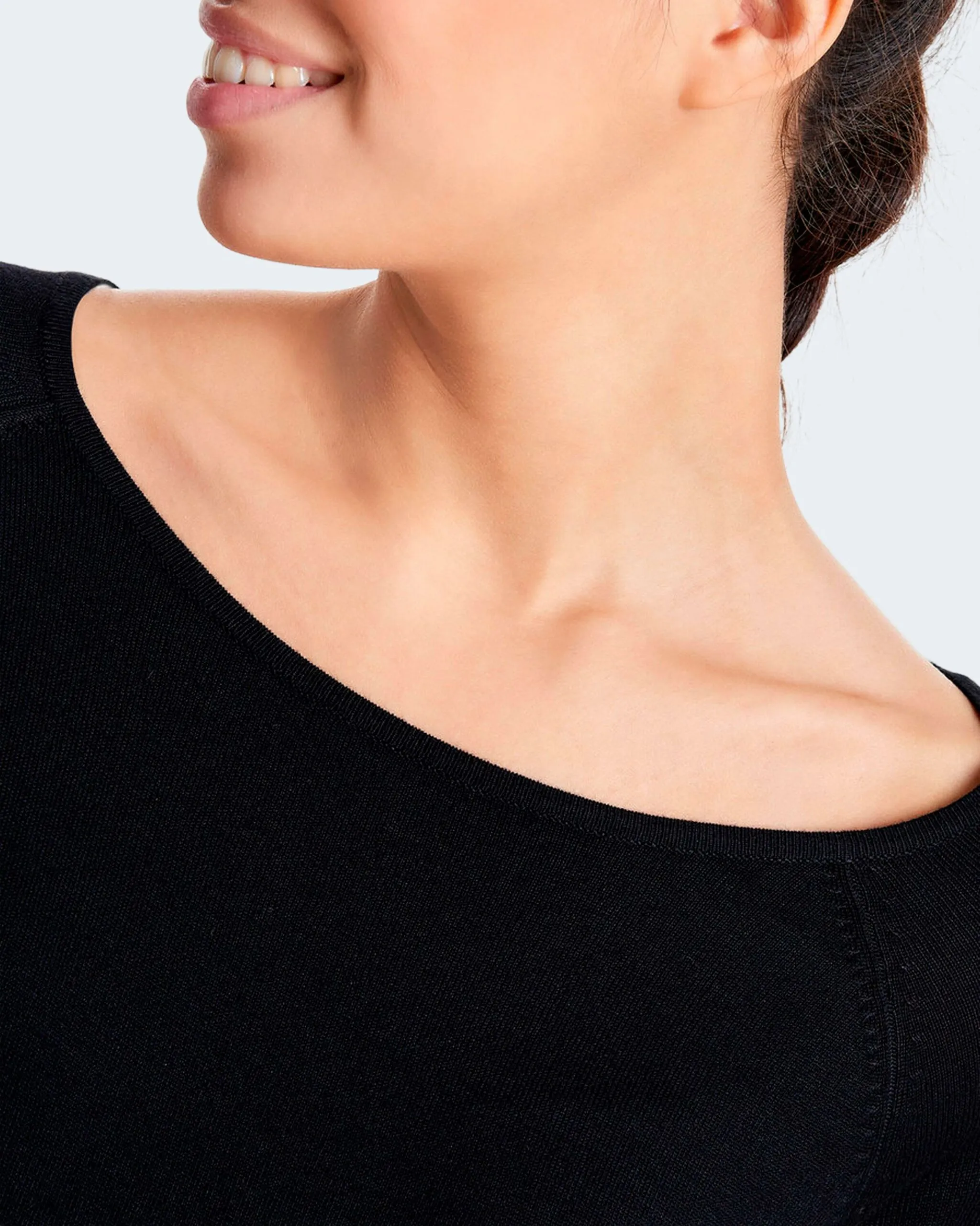 Maglia Only ONLMILA LACY L/S LONG PULLOVER KNT Nero