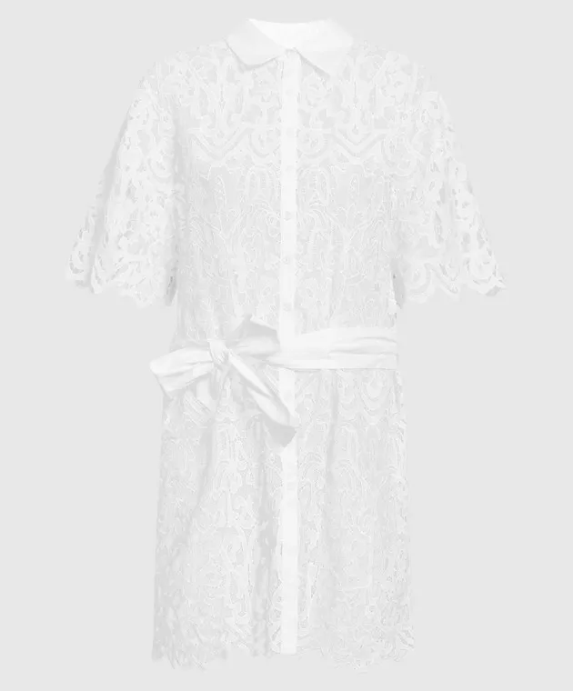Maia Bergman Abito bianco con pizzo IDA
