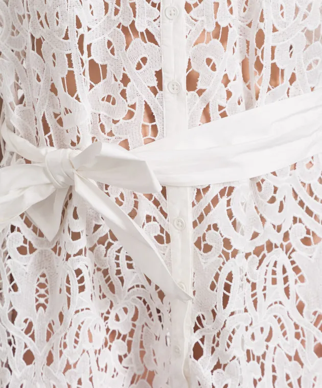 Maia Bergman Abito bianco con pizzo IDA