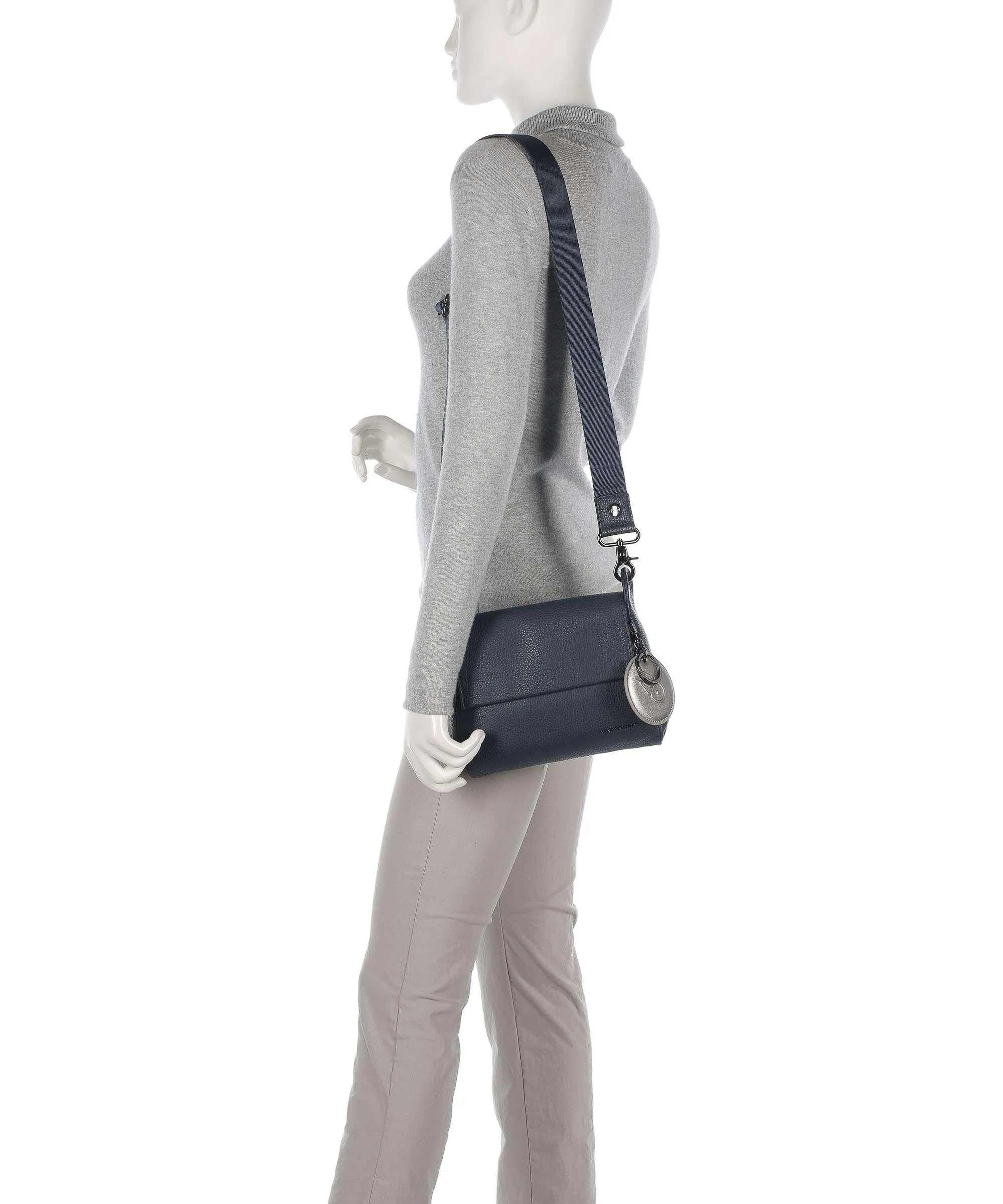  Mandarina Duck Mellow Leather Borsa a tracolla pelle di vitello grana navy  