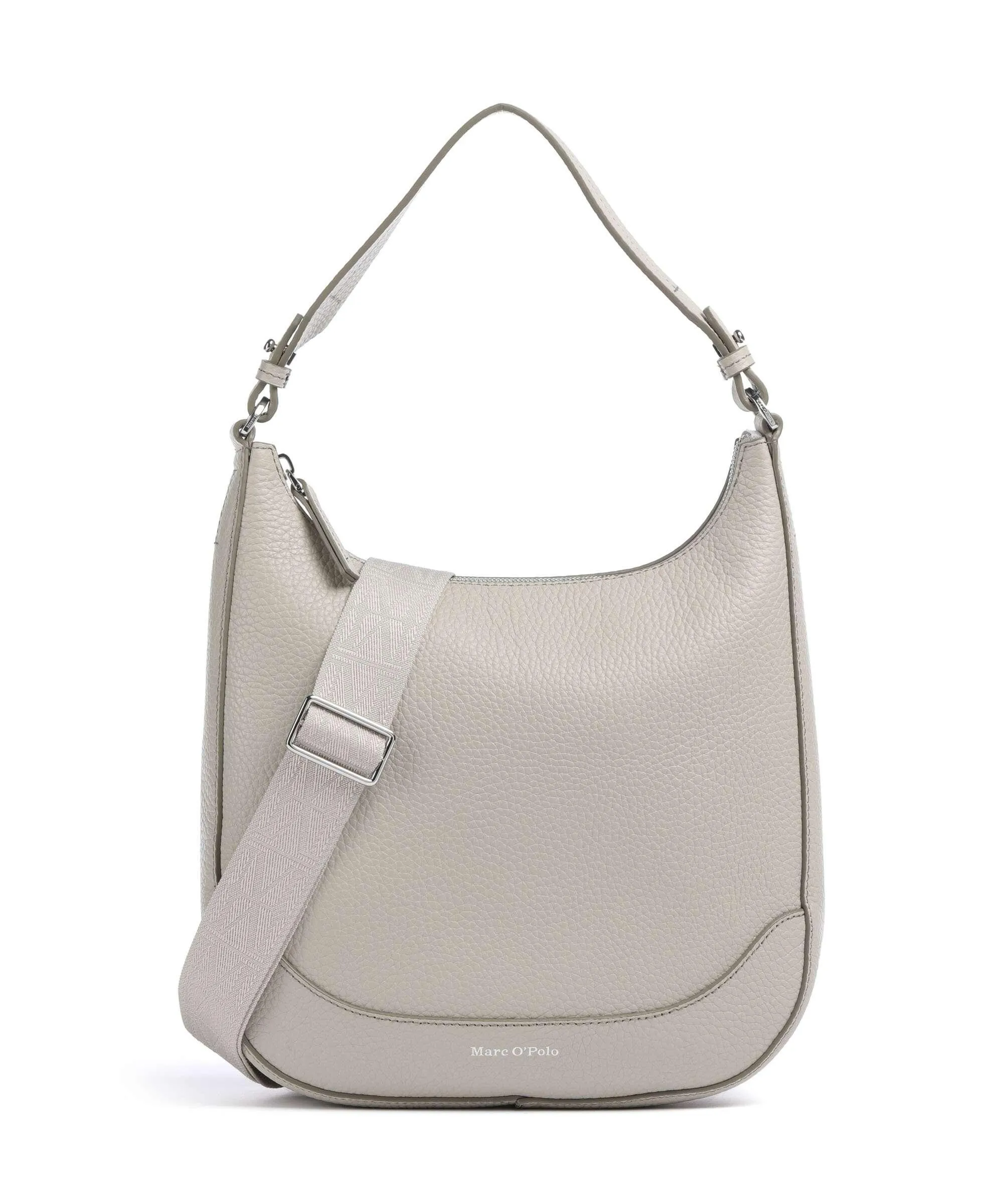  Marc O'Polo Birka M Borsa hobo pelle di vacchetta grana grigio chiaro  