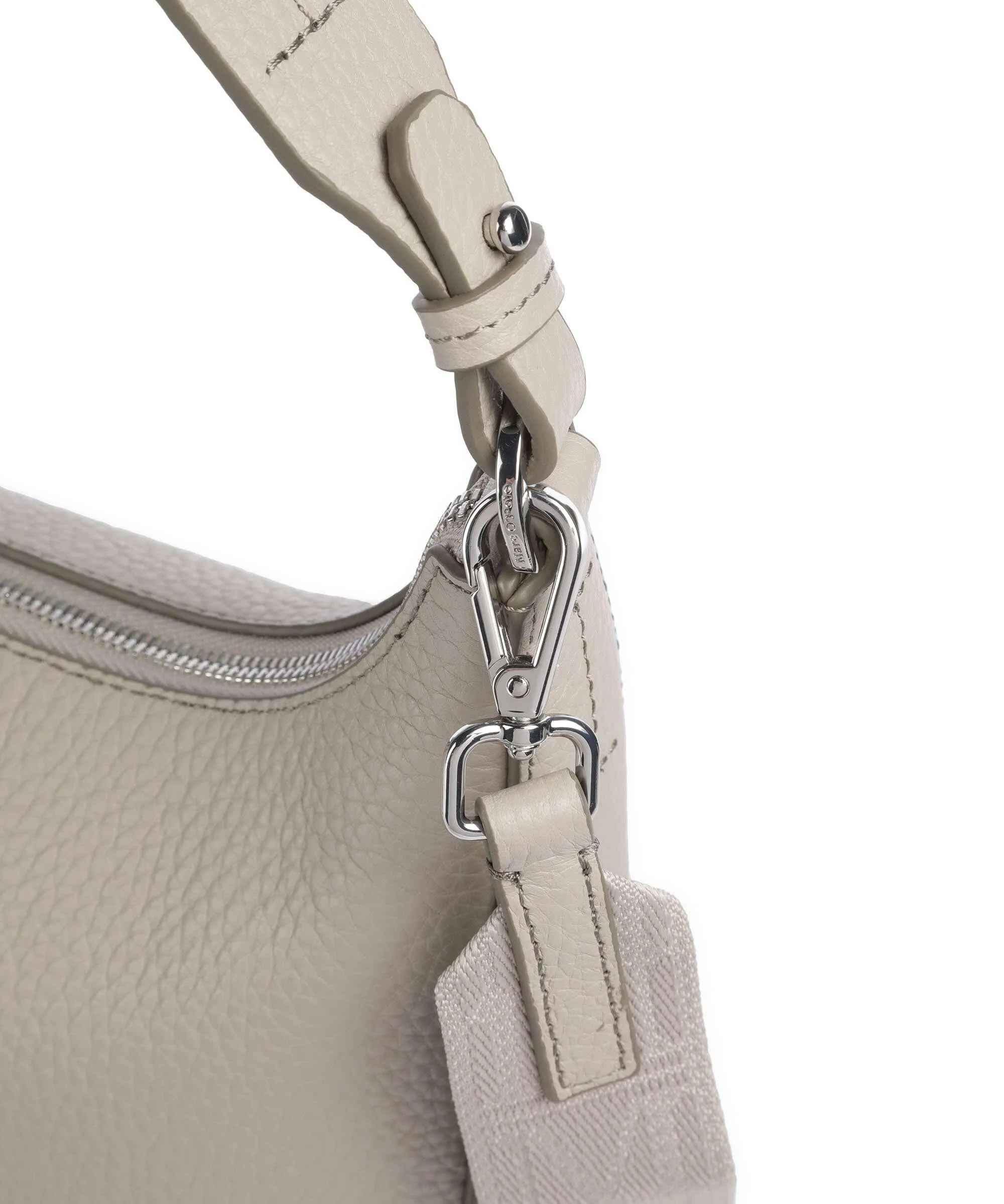  Marc O'Polo Birka M Borsa hobo pelle di vacchetta grana grigio chiaro  