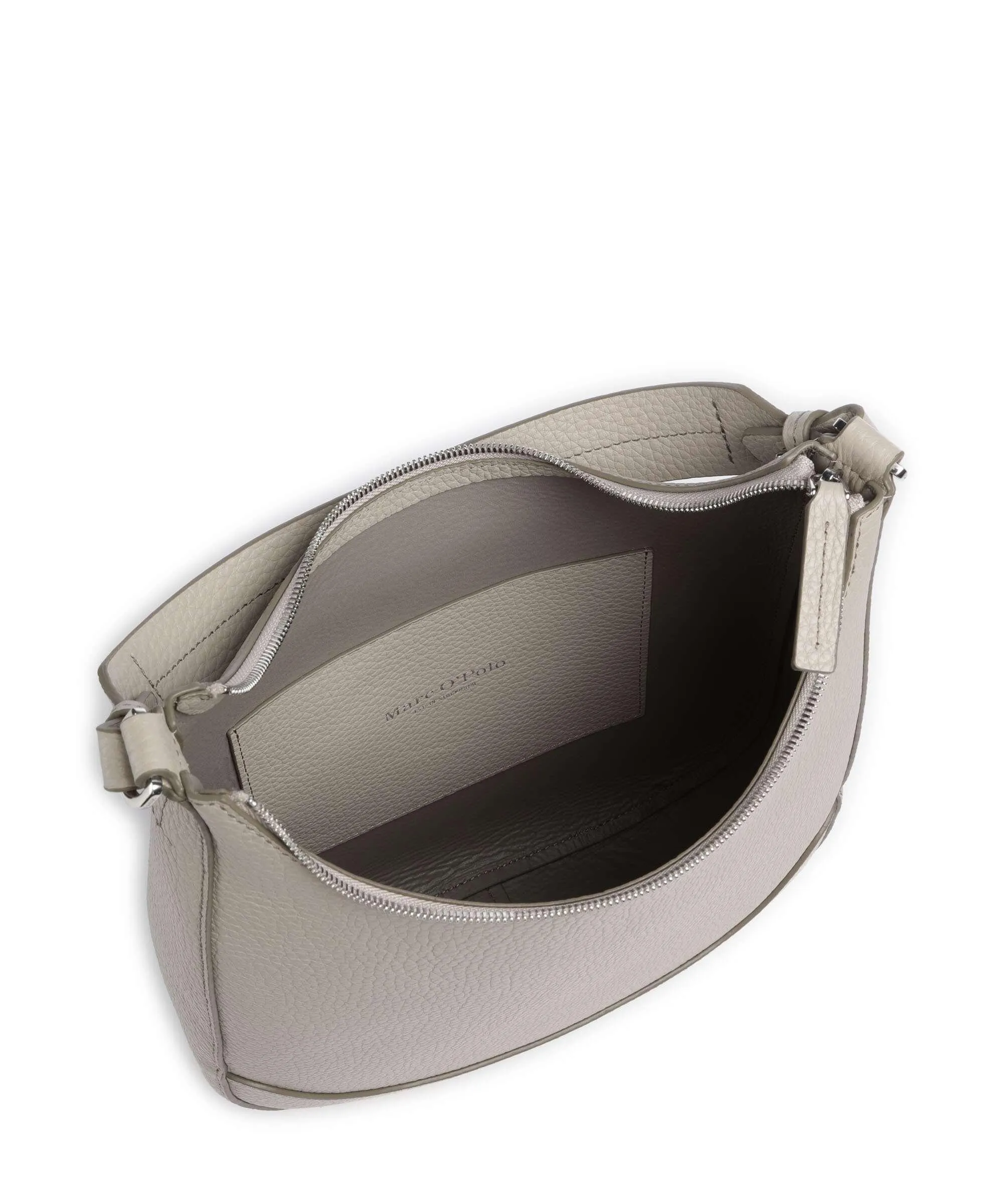  Marc O'Polo Birka M Borsa hobo pelle di vacchetta grana grigio chiaro  