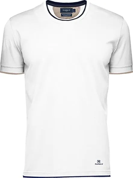 Markup abbigliamento uomo t-shirt bianca con inserti art.552