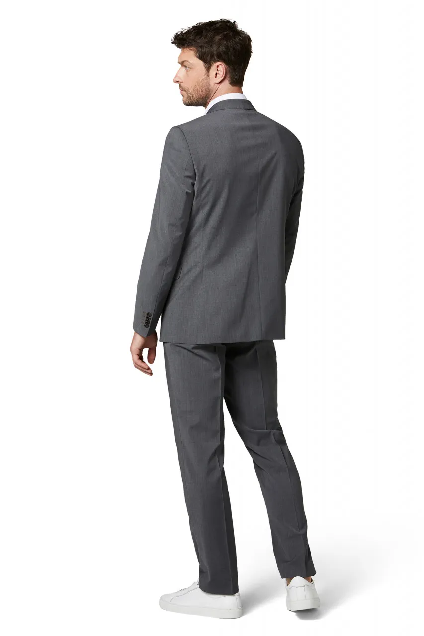 Medium grey digel dress in stretch wool easywool modern fit