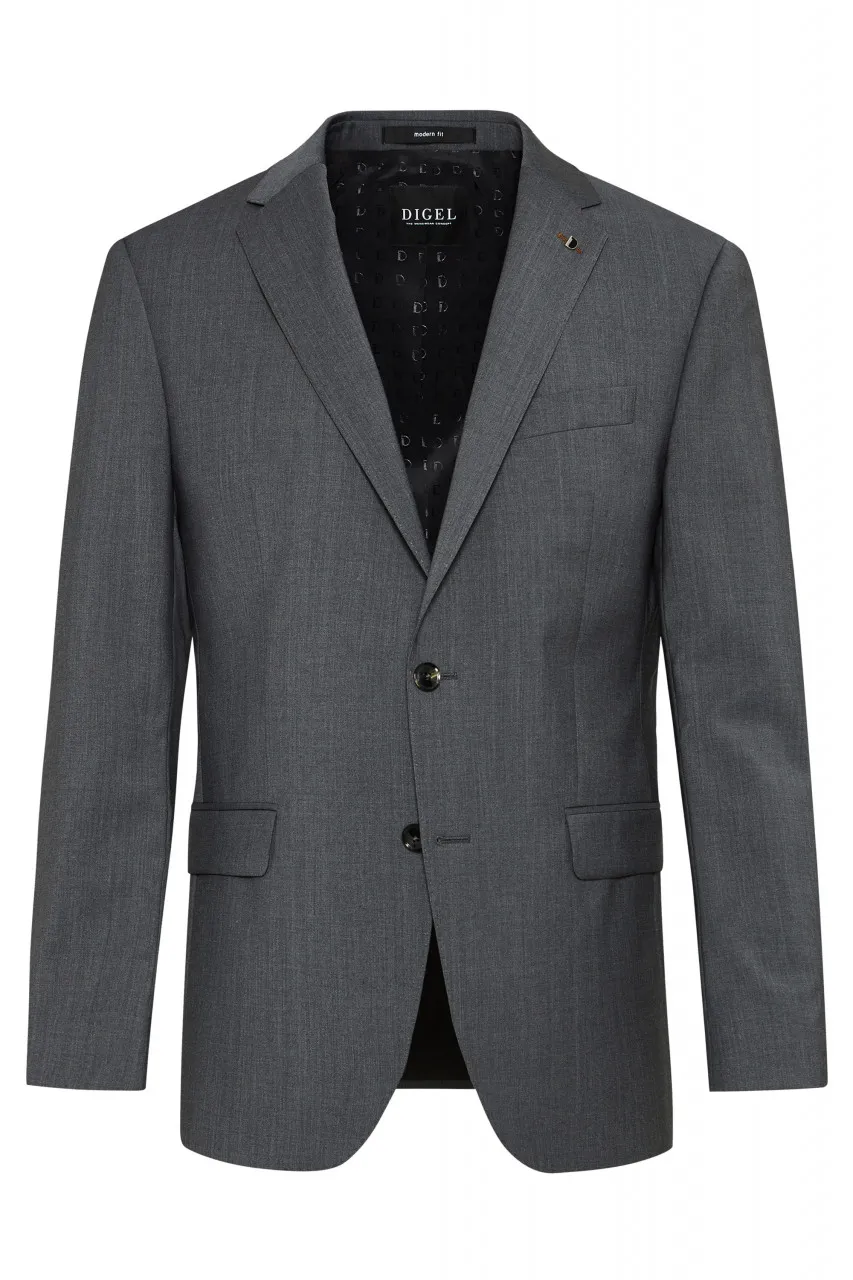Medium grey digel dress in stretch wool easywool modern fit