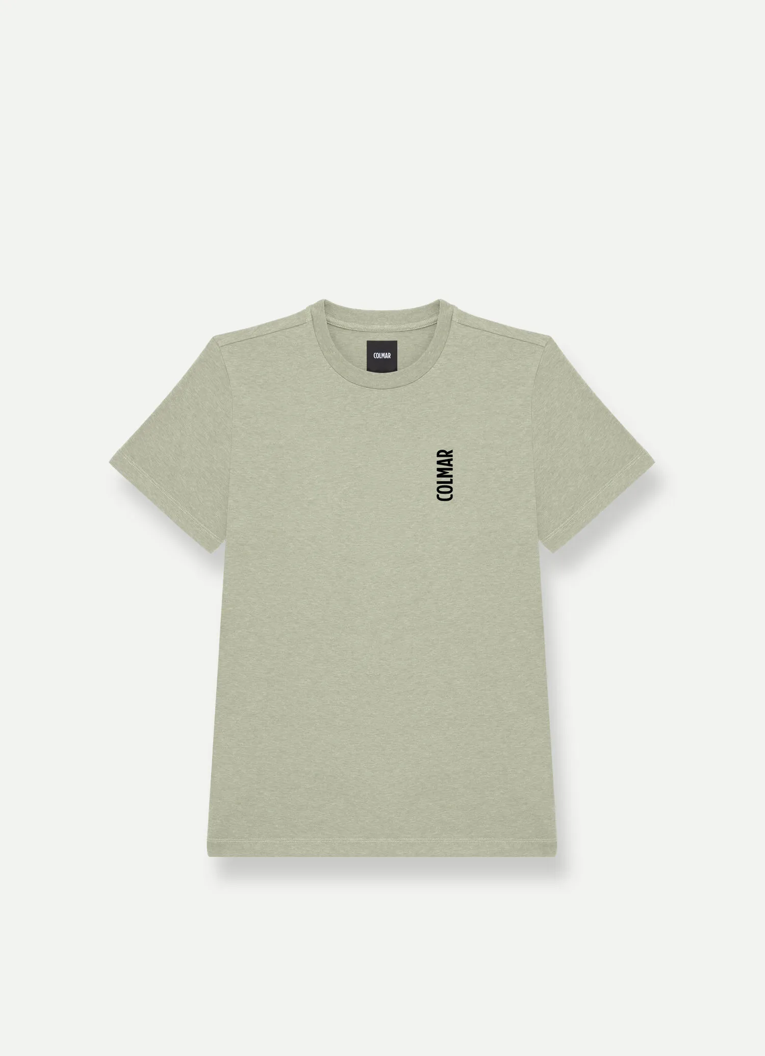 Melange-look round-neck T-shirt