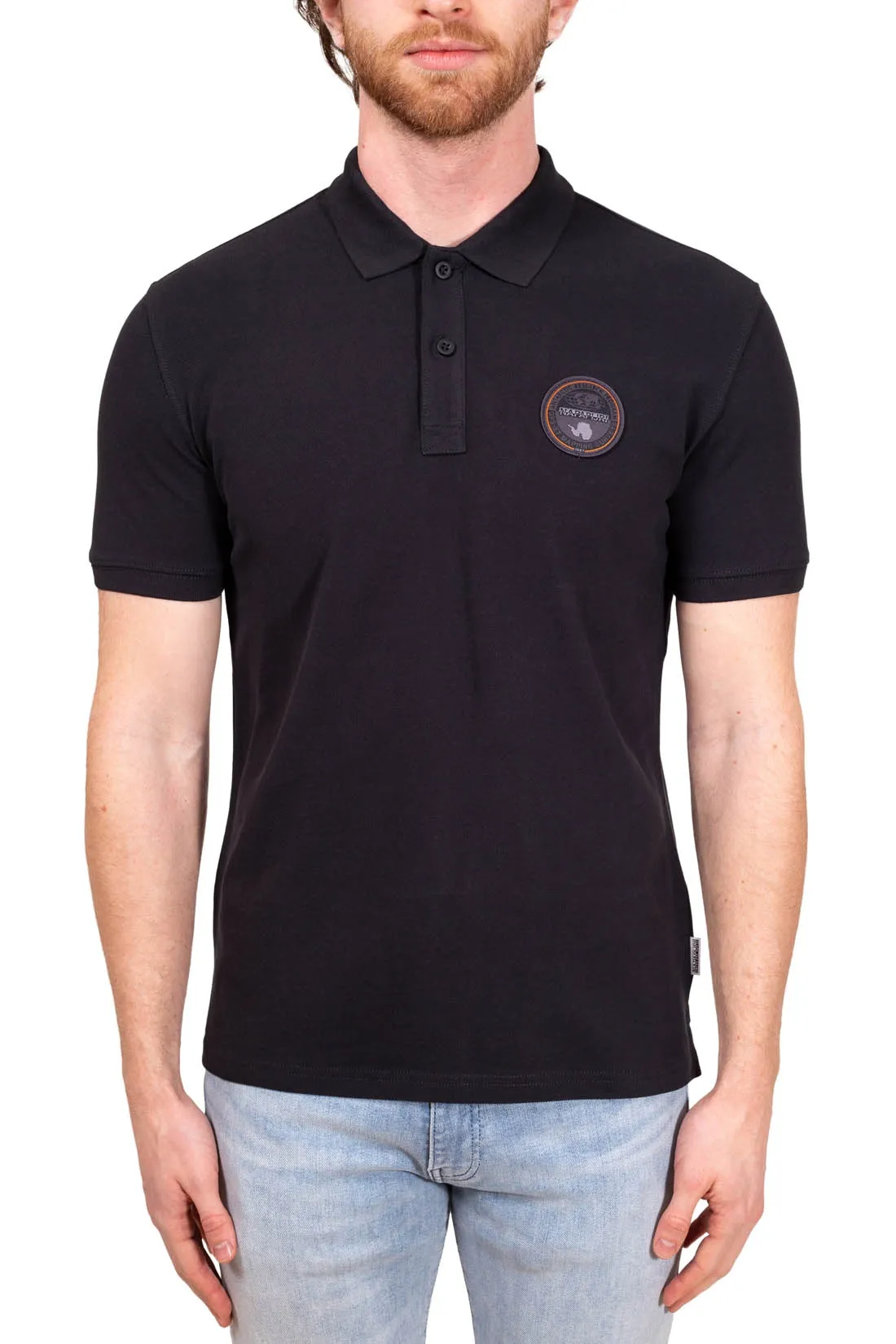 NAPAPIJRI Polo uomo con badge logo 