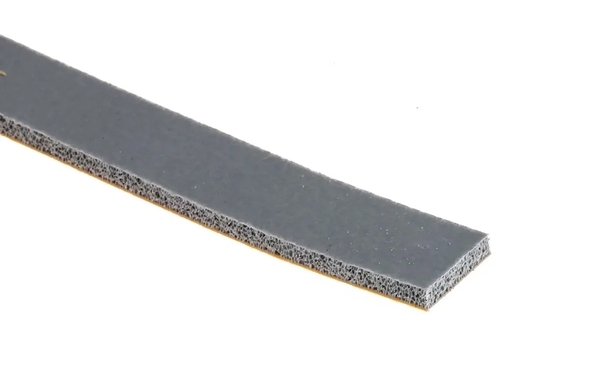 Nastro in Schiuma siliconica RS PRO, 12.0mm x 5.0m x 2.40mm, Grigio