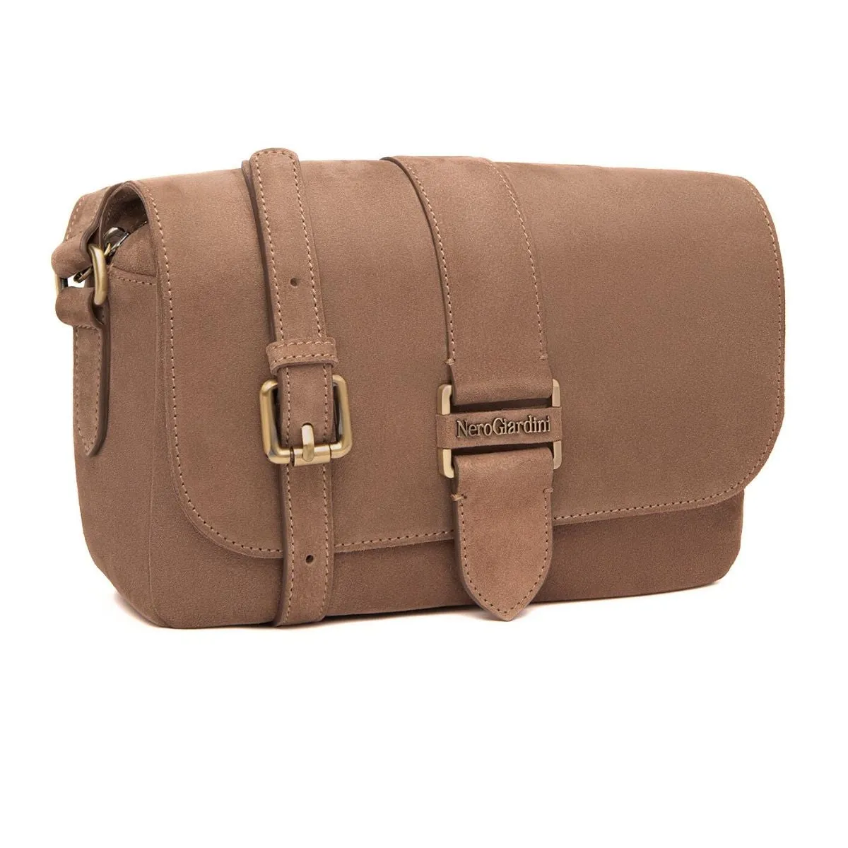 NERO GIARDINI BORSA I443821D-442 CAMOSCIO MOU  