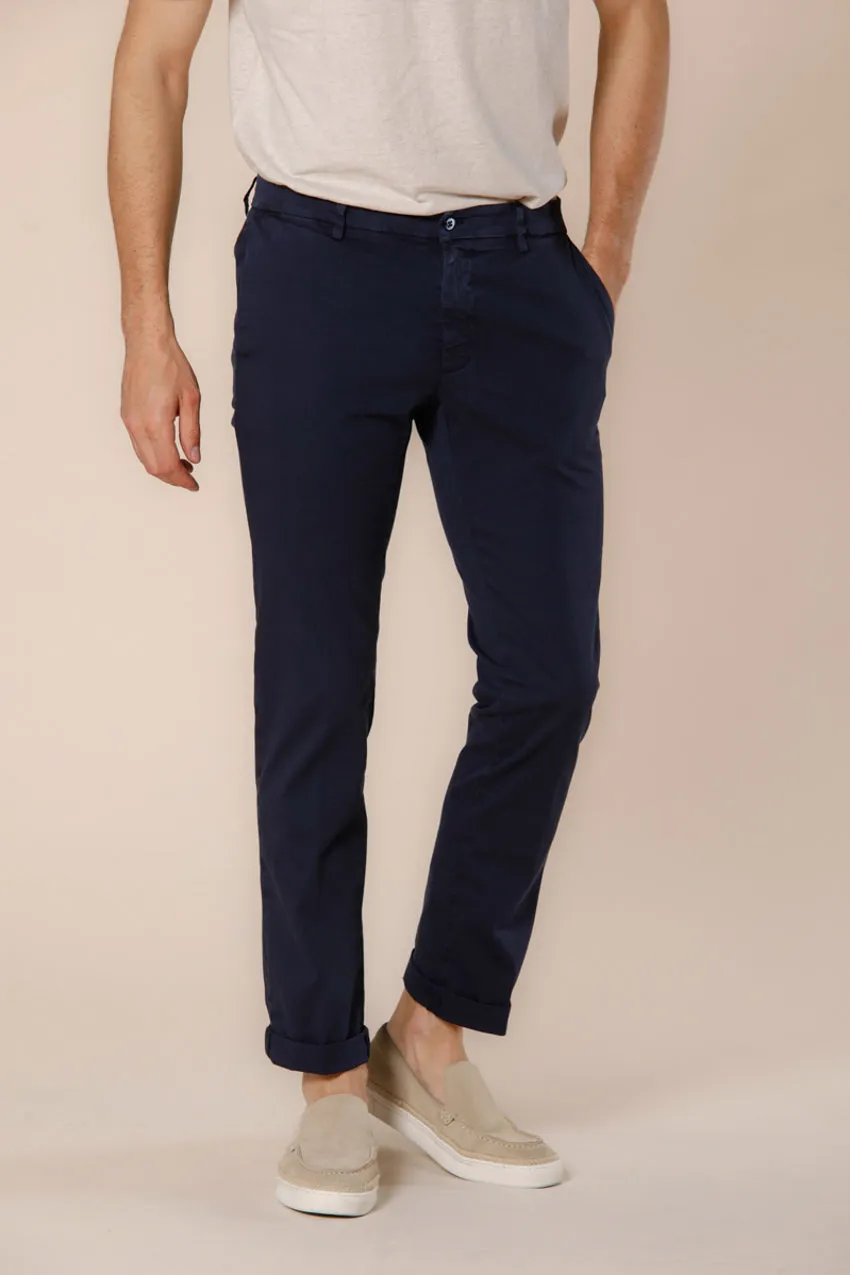 New York pantalon chino homme en satin stretch régulière ①