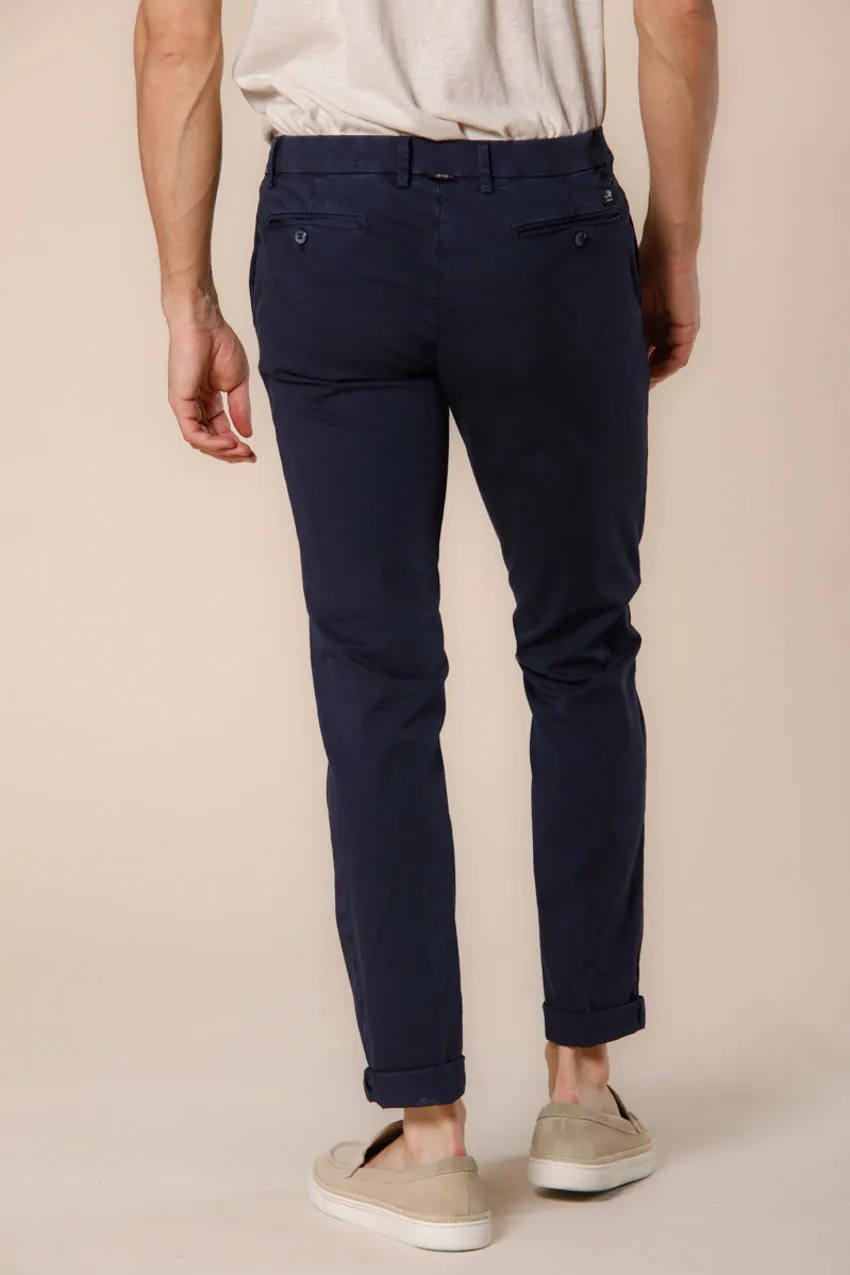 New York pantalon chino homme en satin stretch régulière ①