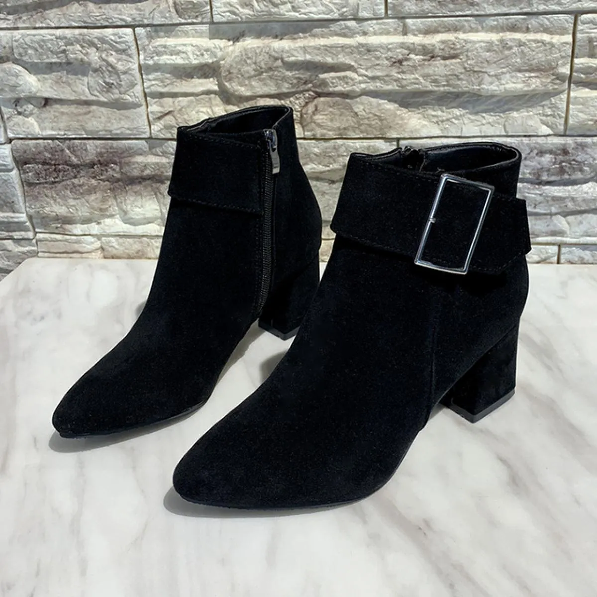 Nuove scarpe con tacco alto Stivali Chelsea in pelle scamosciata Donna Inverno 2023 Stivaletti in pelle scamosciata di marca Déc