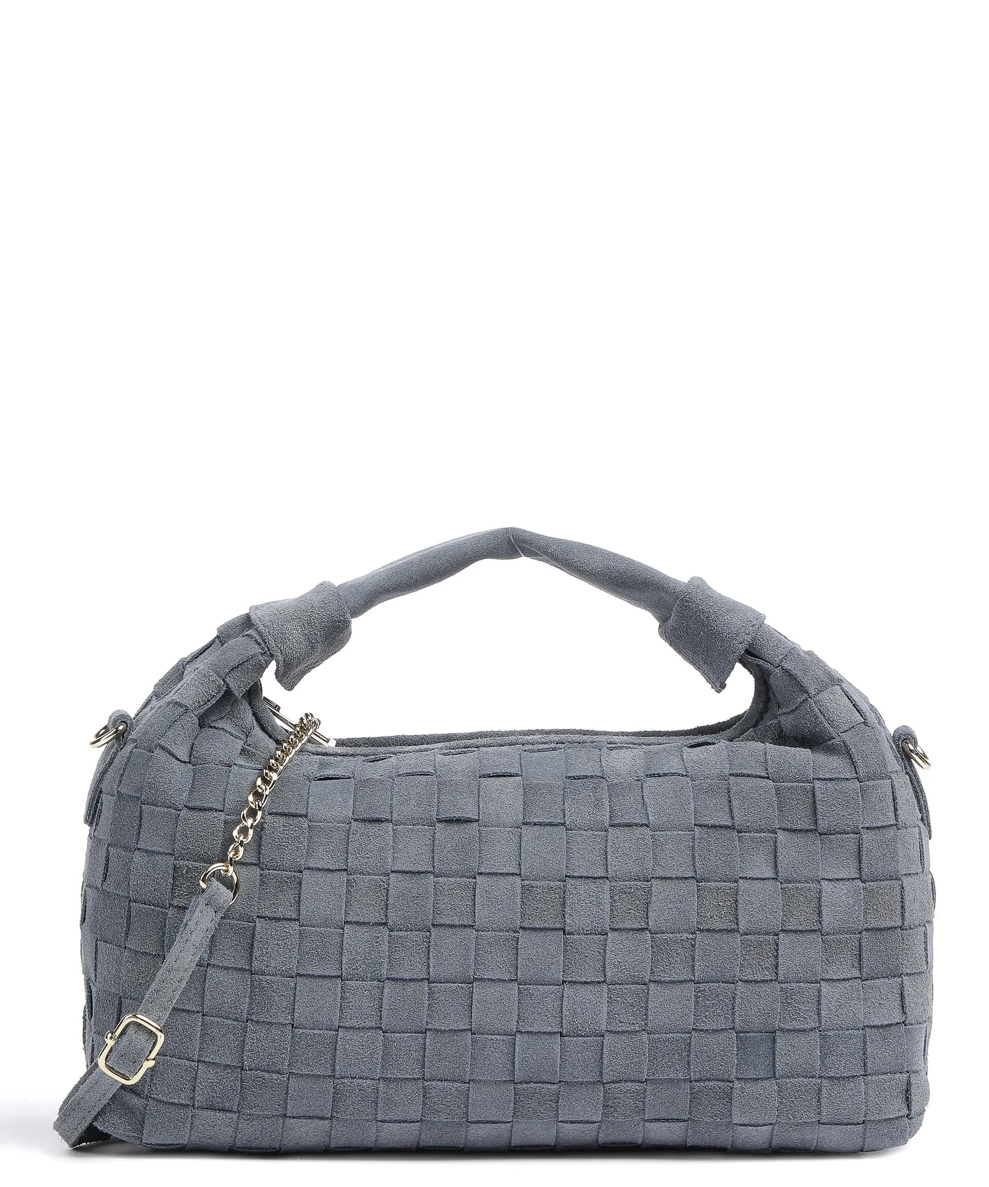  Núnoo Braided Dandy Borsa a mano pelle ruvida grigio  