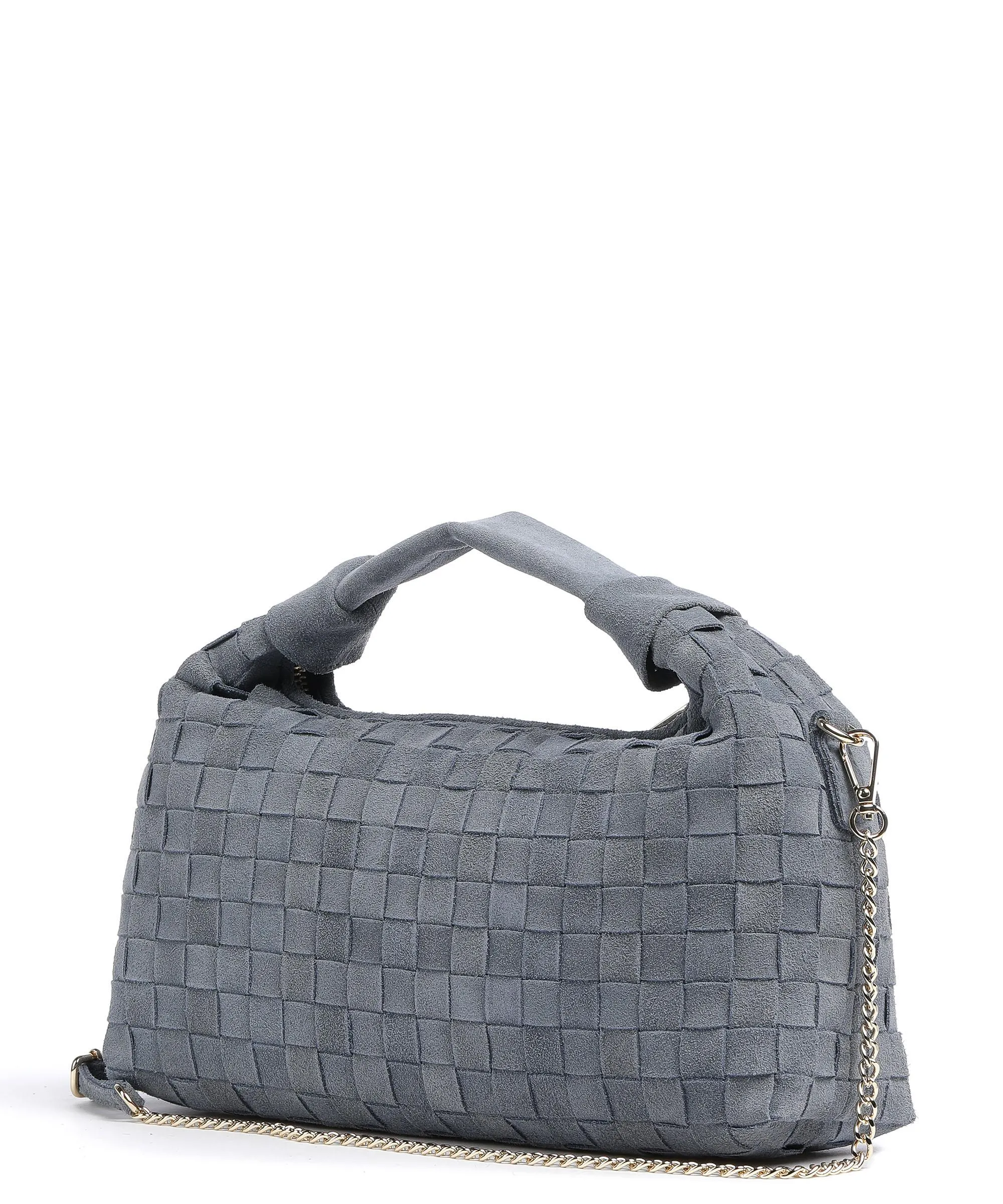  Núnoo Braided Dandy Borsa a mano pelle ruvida grigio  