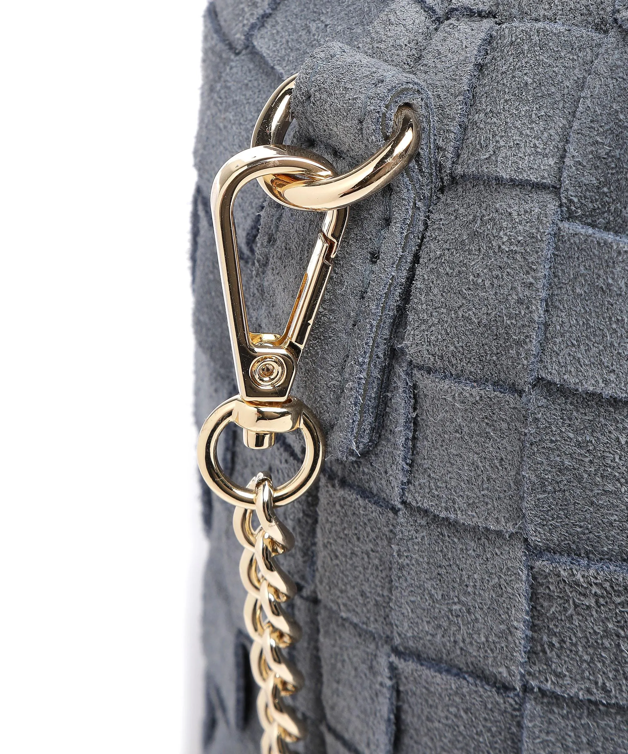  Núnoo Braided Dandy Borsa a mano pelle ruvida grigio  