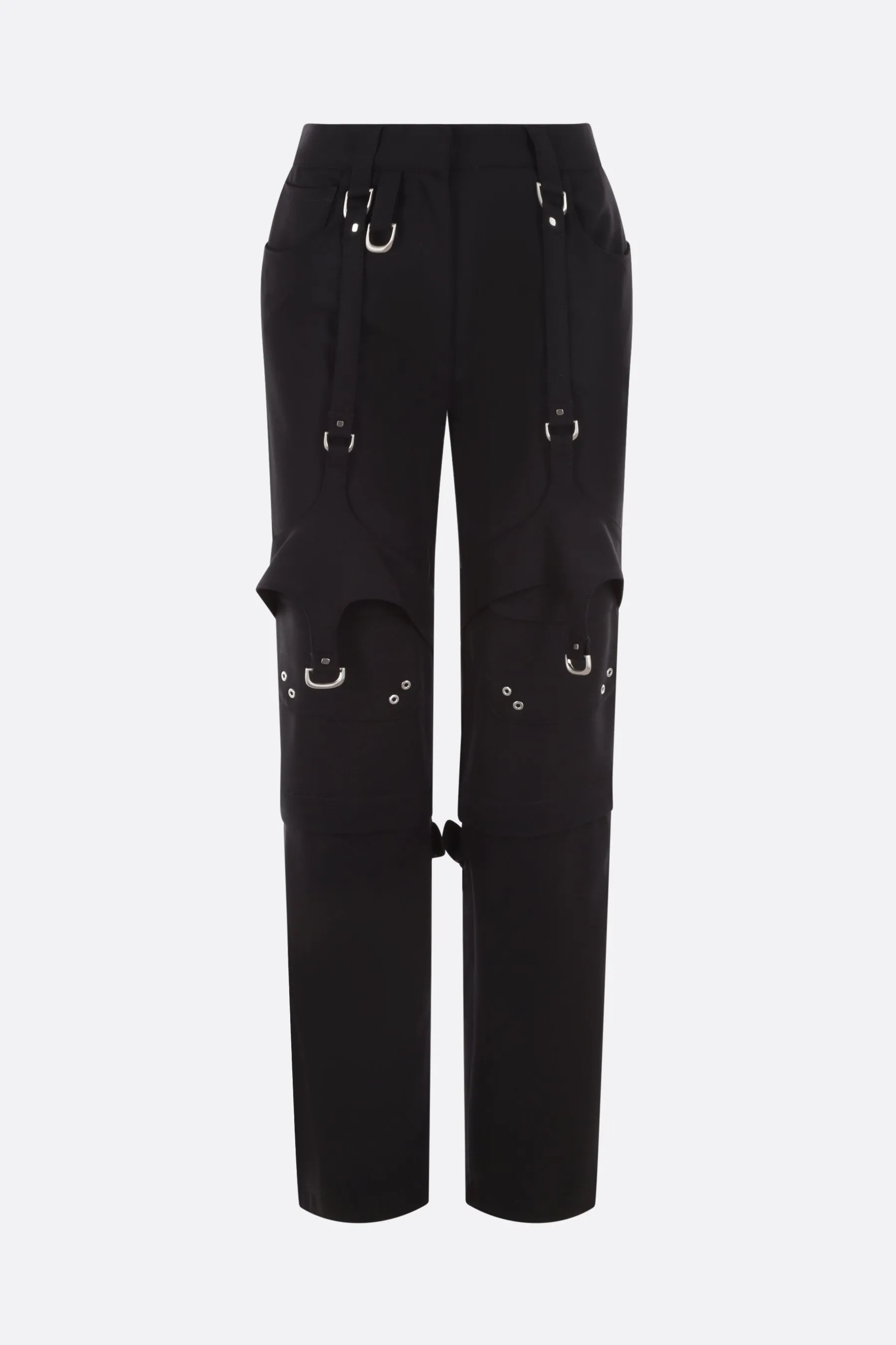  OFF WHITE pantalone cargo in misto lana 