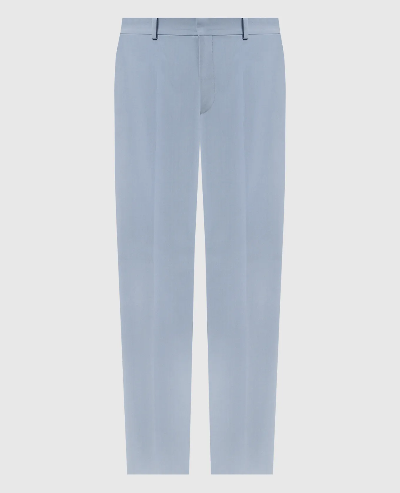 Off-White Pantaloni blu con lana OMCO020F23FAB001