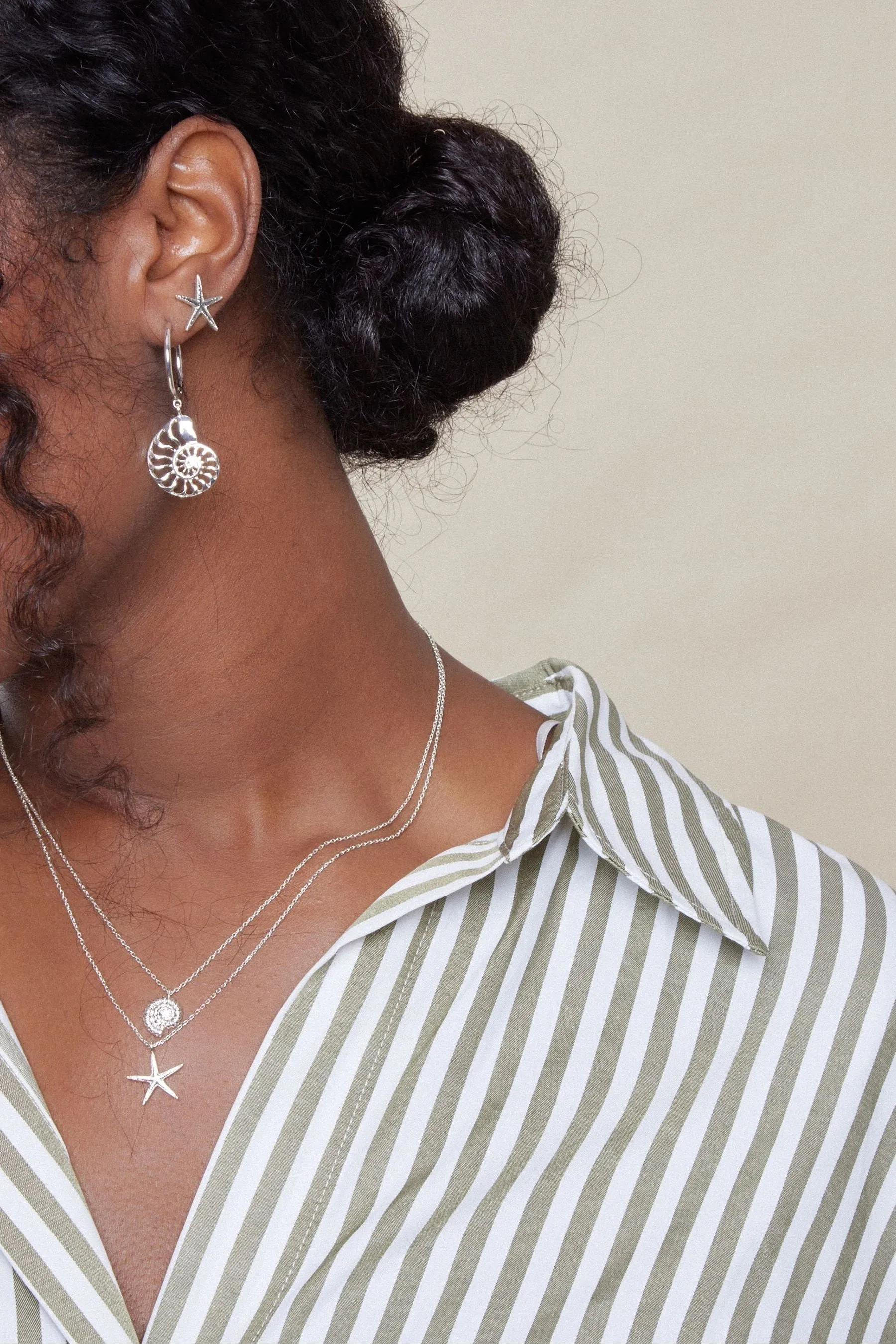 Orelia London Argento placcato - Collana con ciondolo a stella marina