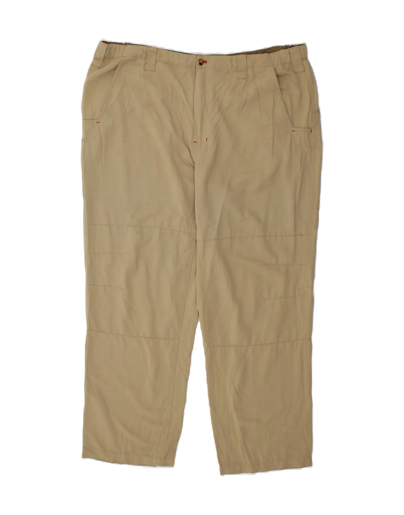 ORVIS Mens Straight Chino Trousers XL W40 L30 Beige Nylon