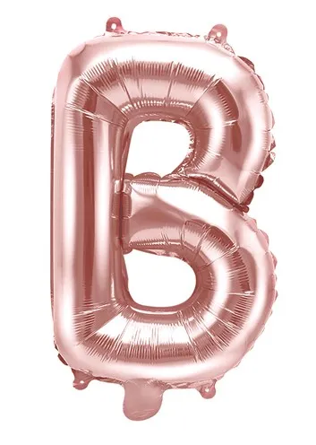 Palloncino lettera B rosa oro 35 cm