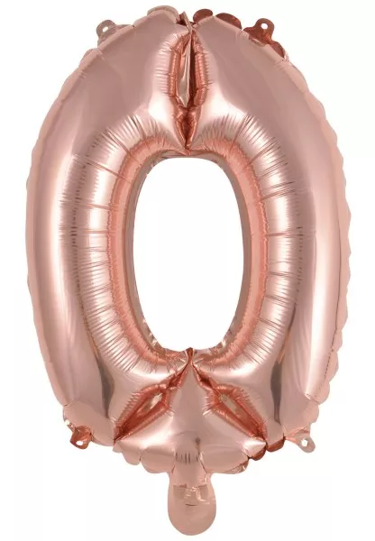 Palloncino numero 0 oro rosa 40 cm
