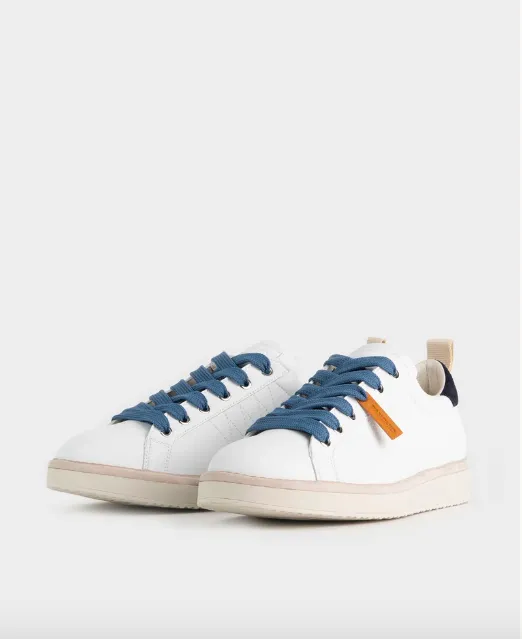 PANCHIC Uomo Sneakers P01 Bianco Blu Tunnel Denim