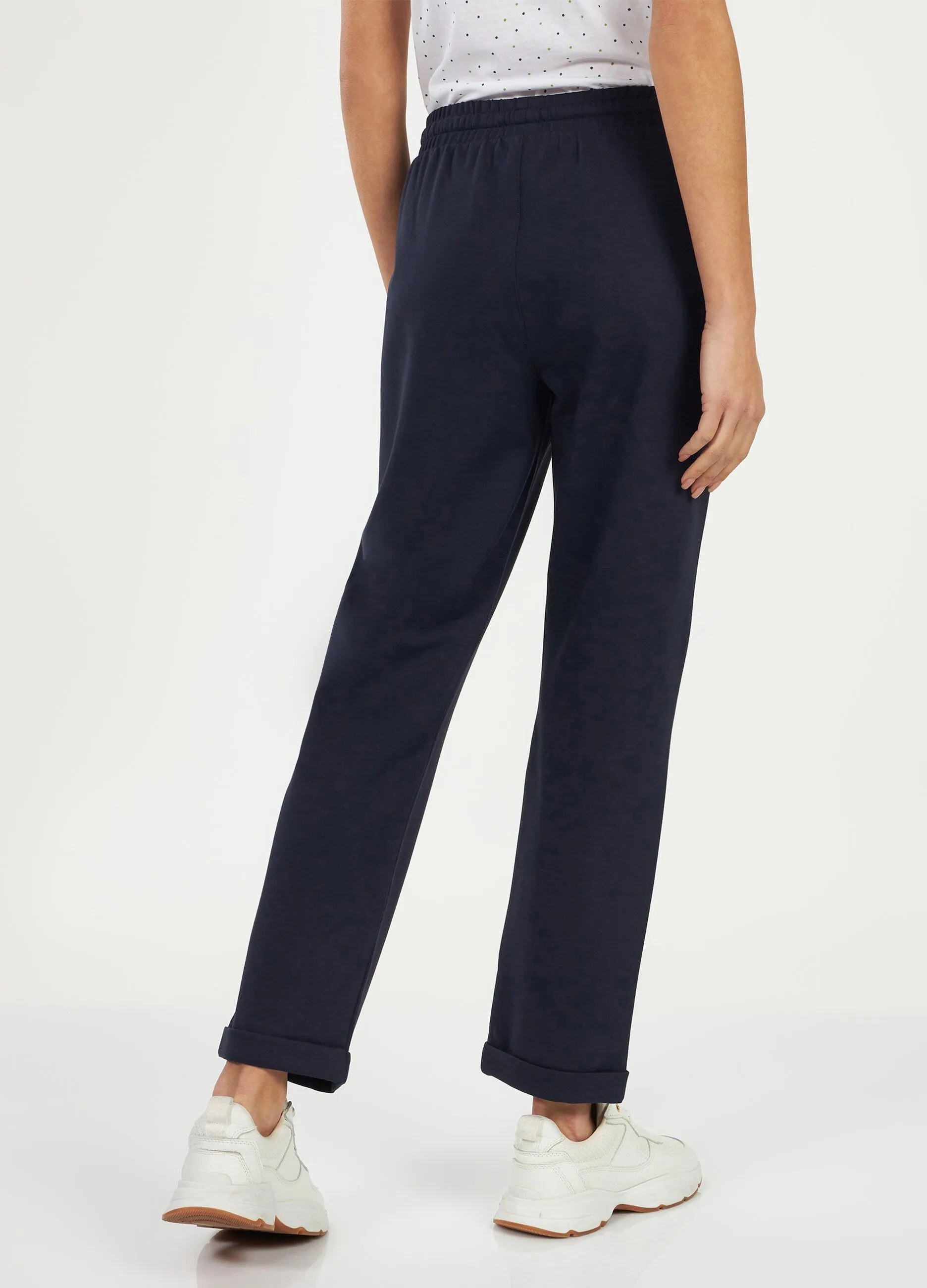 Pantalone a vita alta in misto viscosa