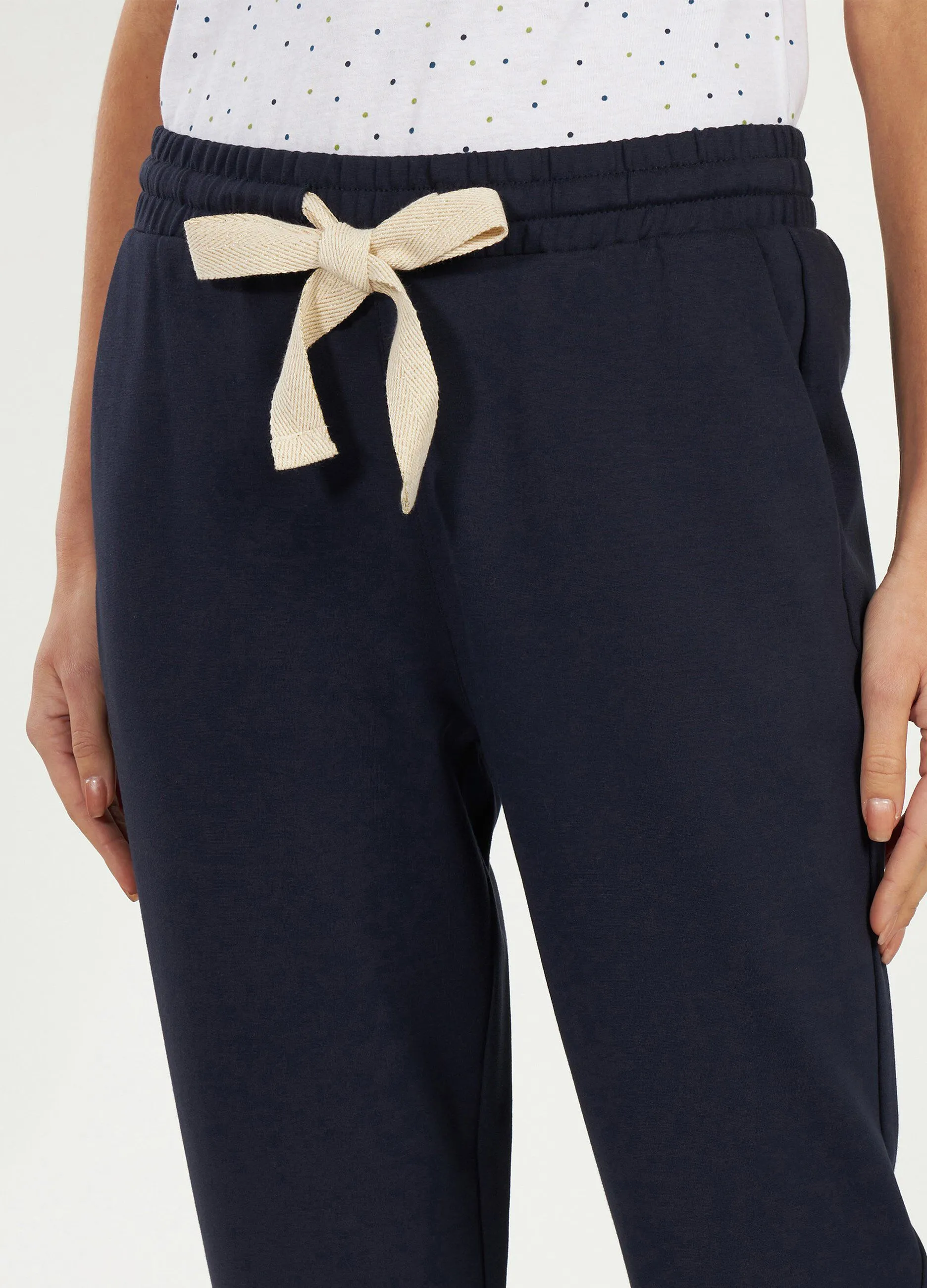 Pantalone a vita alta in misto viscosa