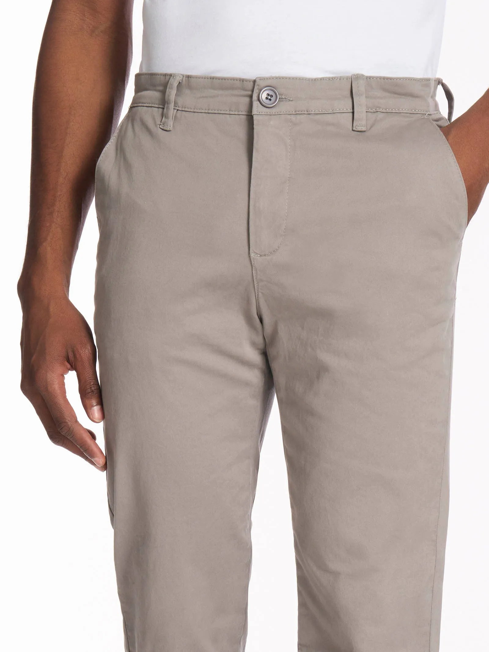 Pantalone chino in Twill di cotone elasticizzato - Glace'