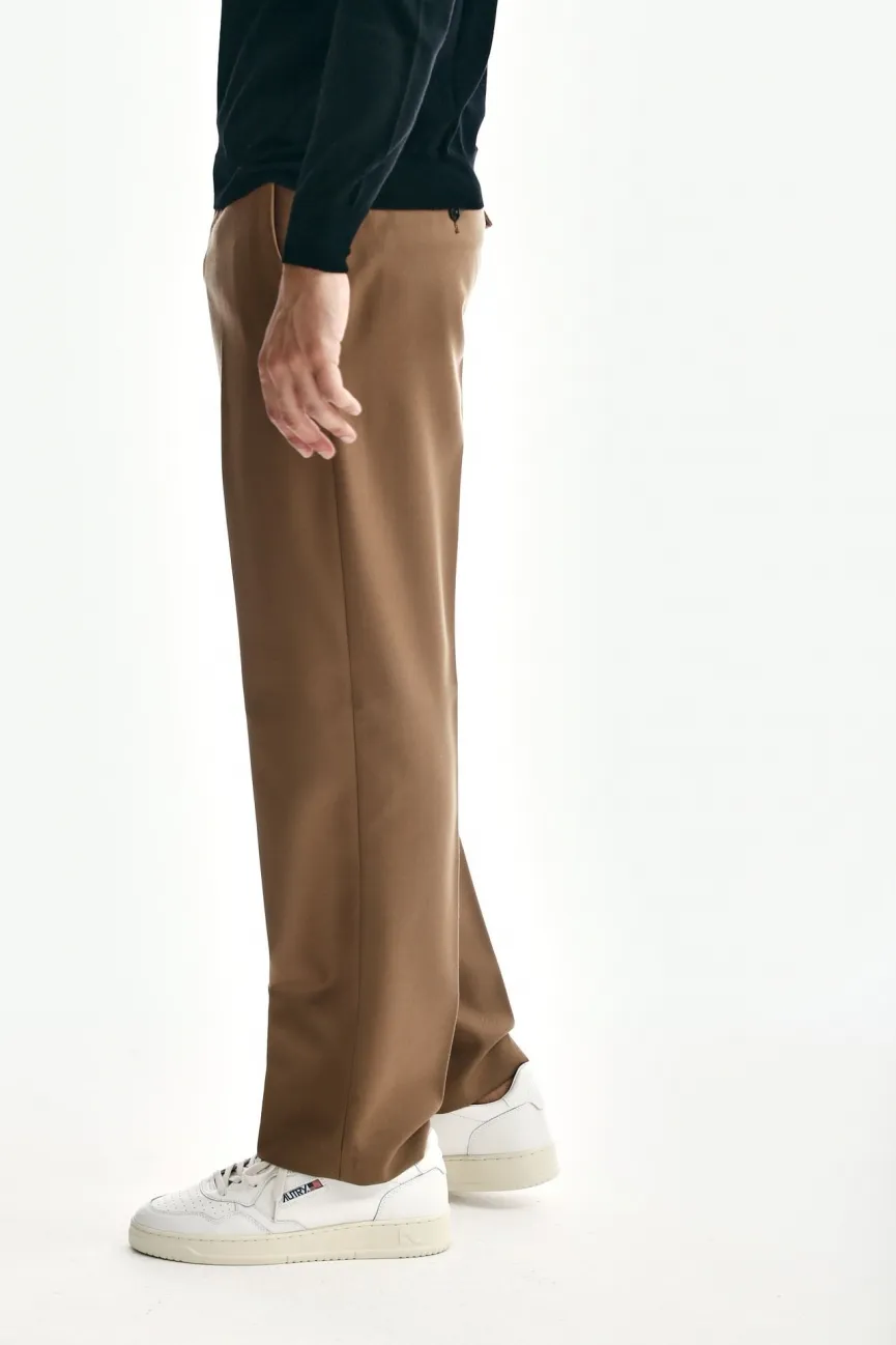 Pantalone EDGE-MICHAEL in lana bruciato 