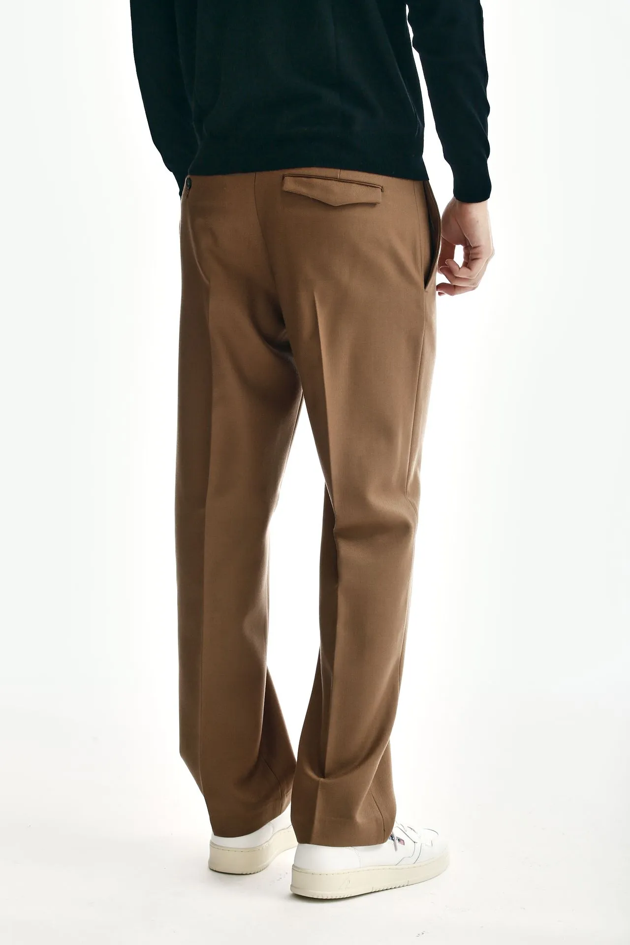 Pantalone EDGE-MICHAEL in lana bruciato 