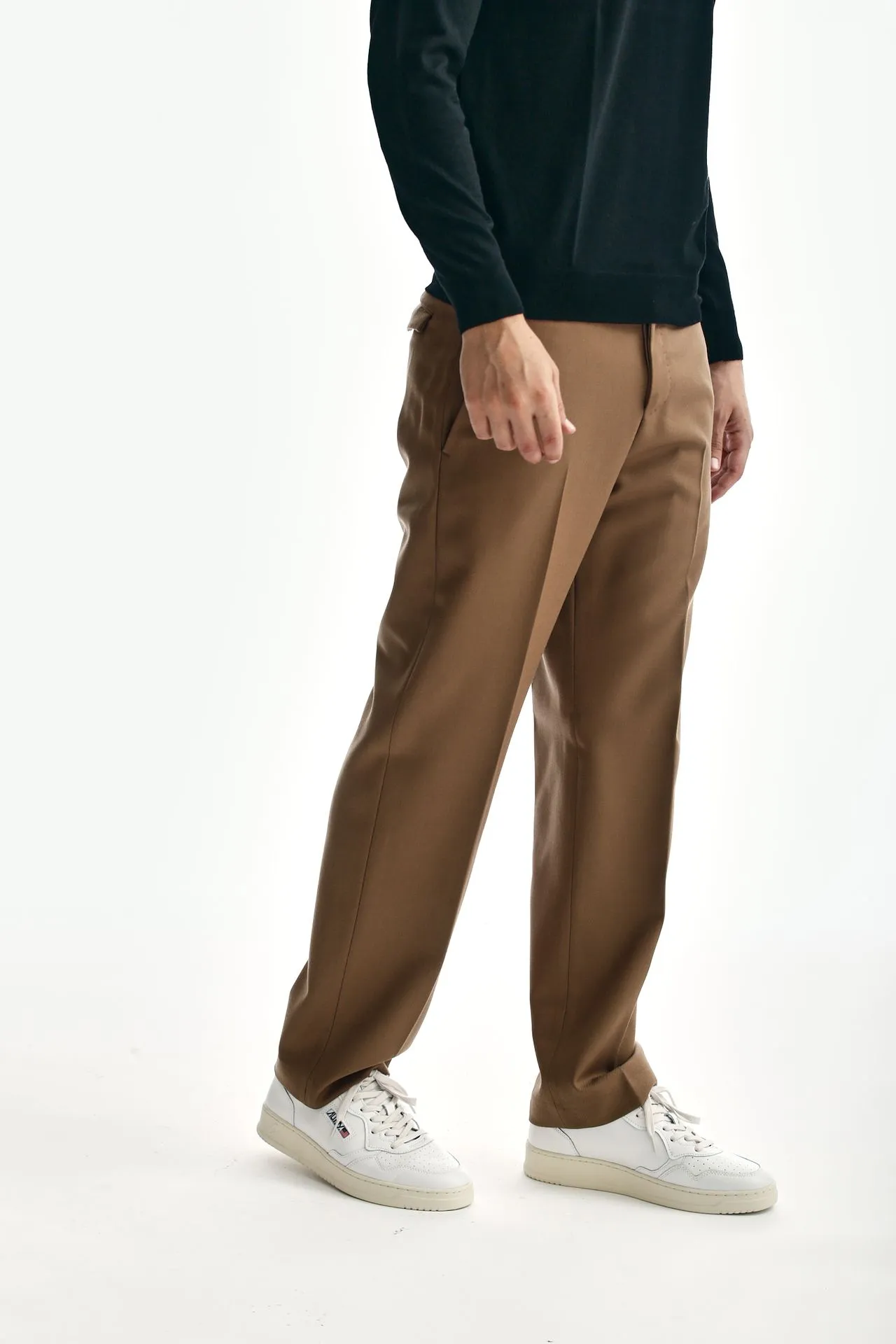 Pantalone EDGE-MICHAEL in lana bruciato 