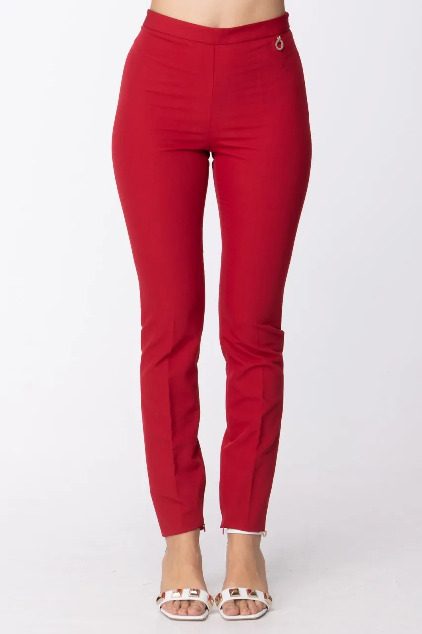 Pantaloni a vita alta BLOODY RED