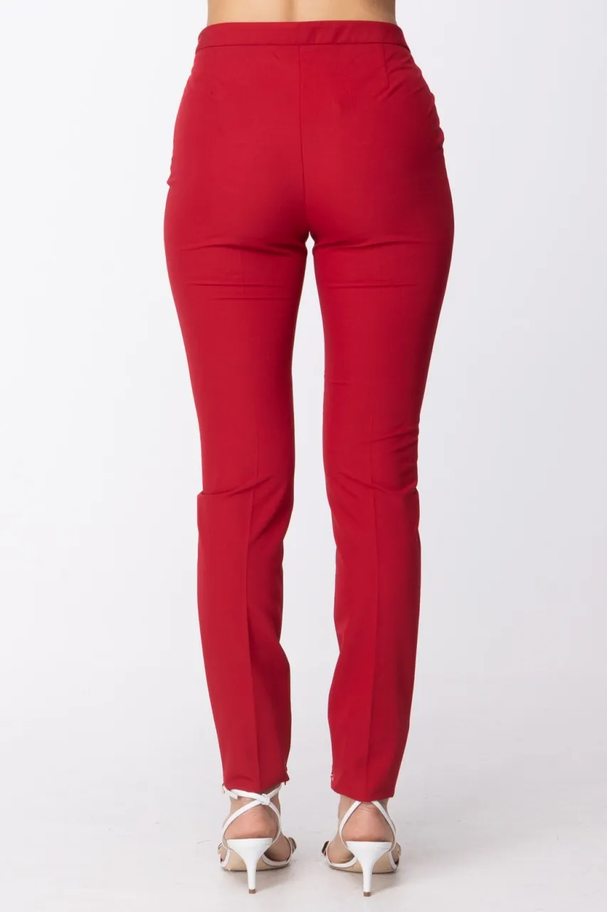 Pantaloni a vita alta BLOODY RED