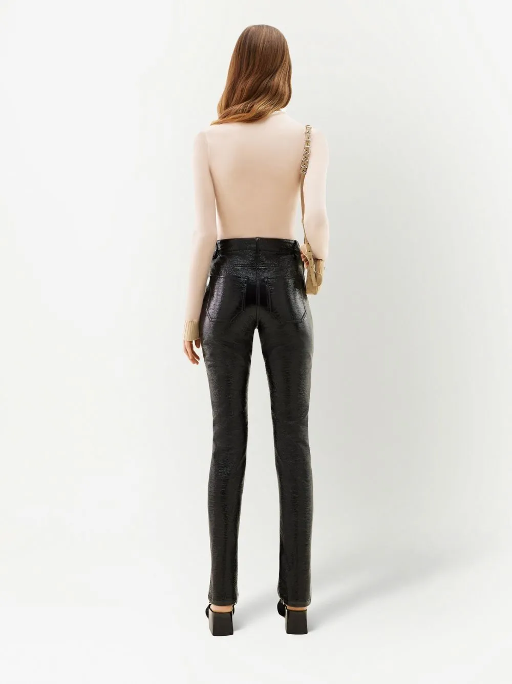 Pantaloni a vita alta in nero - donna