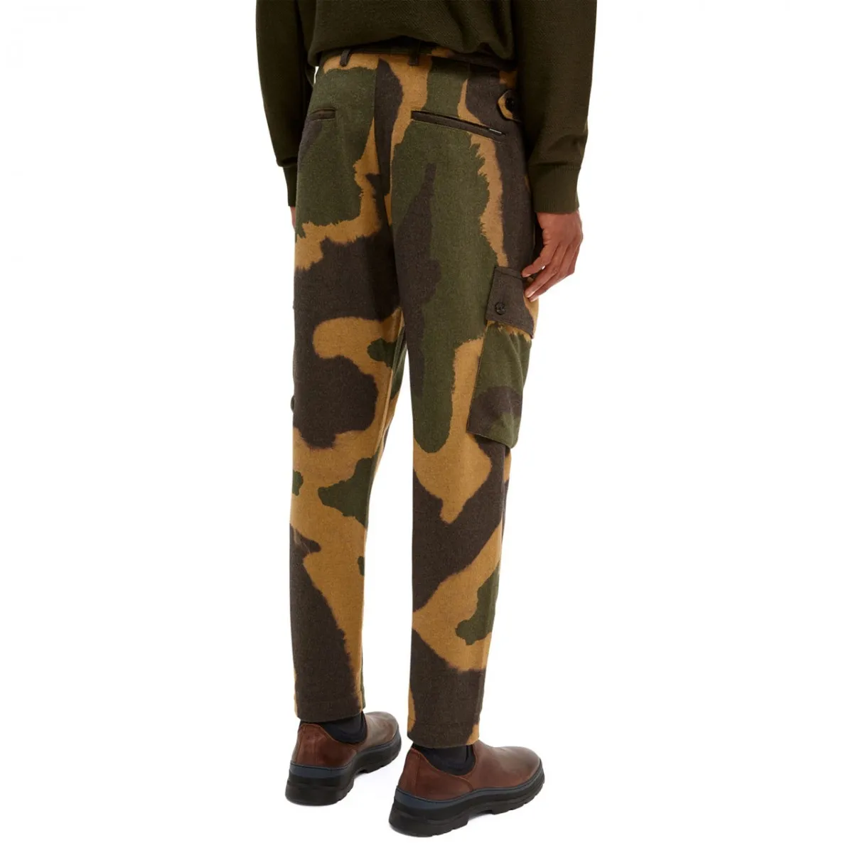 Pantaloni Cargo Regular Tapered Fit, Verde