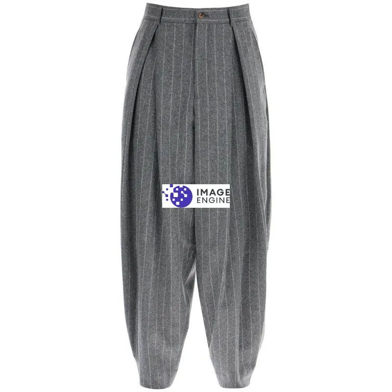 Pantaloni gessati in lana